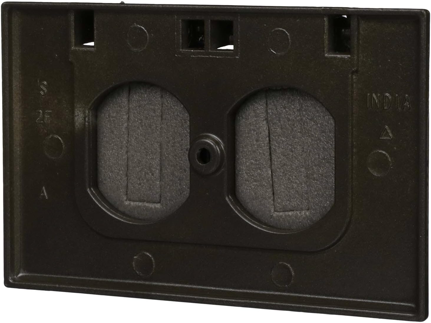 Hubbell-Raco 5180-2 2-Hole Weatherproof Device Cover, 4-9/16 in L X 2-13/16 in W X 1 in T, Bronze - Image 4