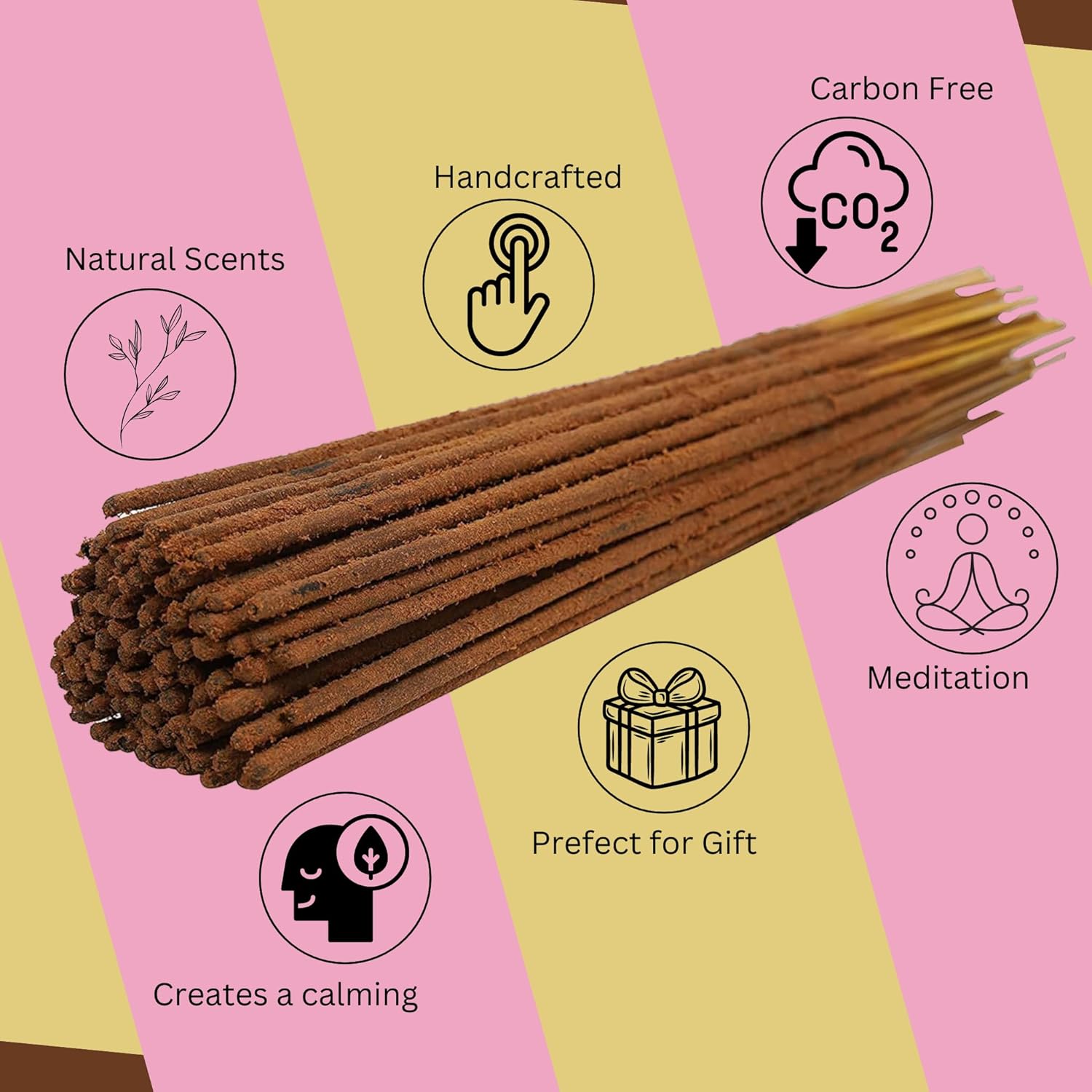 Bless-Nag-Champa 100%-Natural-Handmade-Hand-Dipped-Incense-Sticks Organic-Chemicals-Charcoal-Free Purification-Relaxation-Positivity-Yoga-Meditation Best-Woods-Scent (500 Sticks (26 OZ)) - Image 6