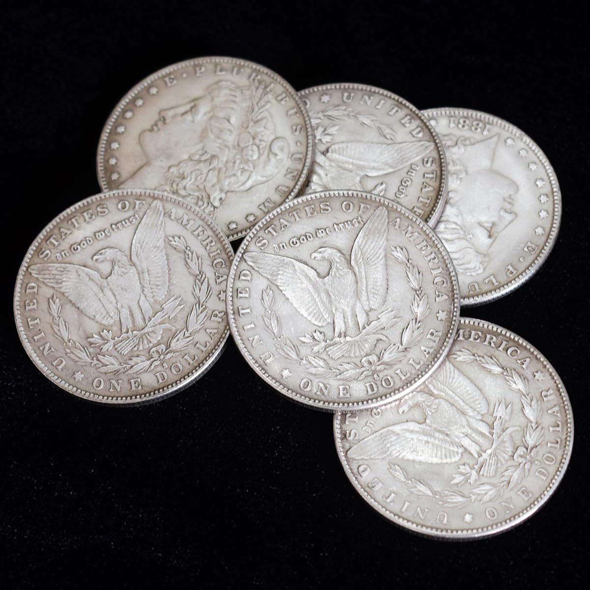 6 Pcs Morgan Dollar (3.8cm Dia) Magic Set Can Be Attracted by Magnets Magic Props Accessories Used in Appearing/Disappearing Coin Magic Performance - Image 3