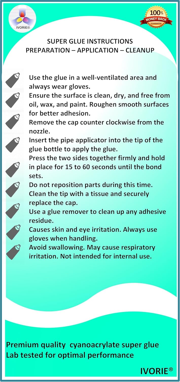 Super Glue Adhesive Instant Bonding Cyanoacrylate Acrylic - Dental Laboratory Tools (Gel - 20gr) - Image 4