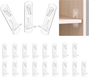 30PCS Clear Plastic Shelf Support P...
