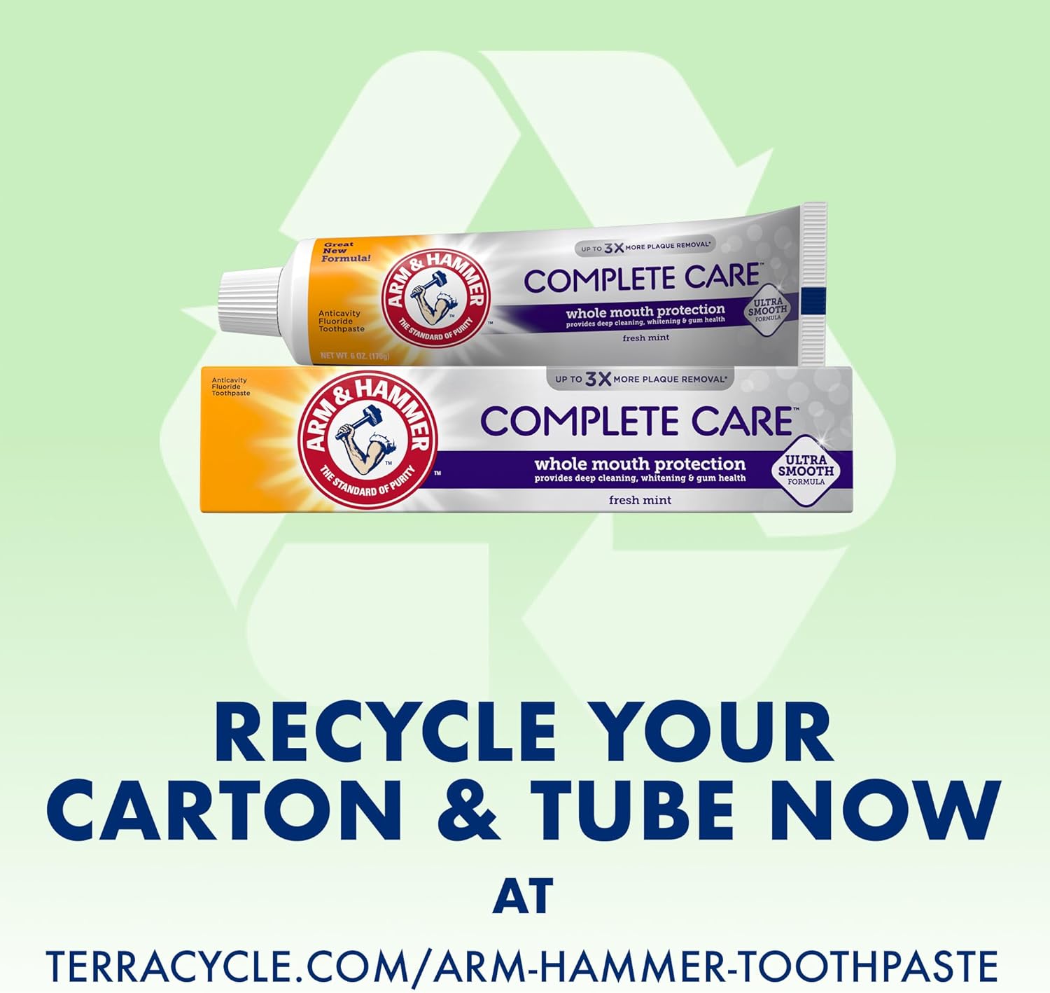 ARM & HAMMER Complete Care Toothpaste, Teeth Whitening Toothpaste, Fluoride, Whole Mouth Protection, Fresh Mint Flavor, 6.0 oz (Pack of 1) - Image 7