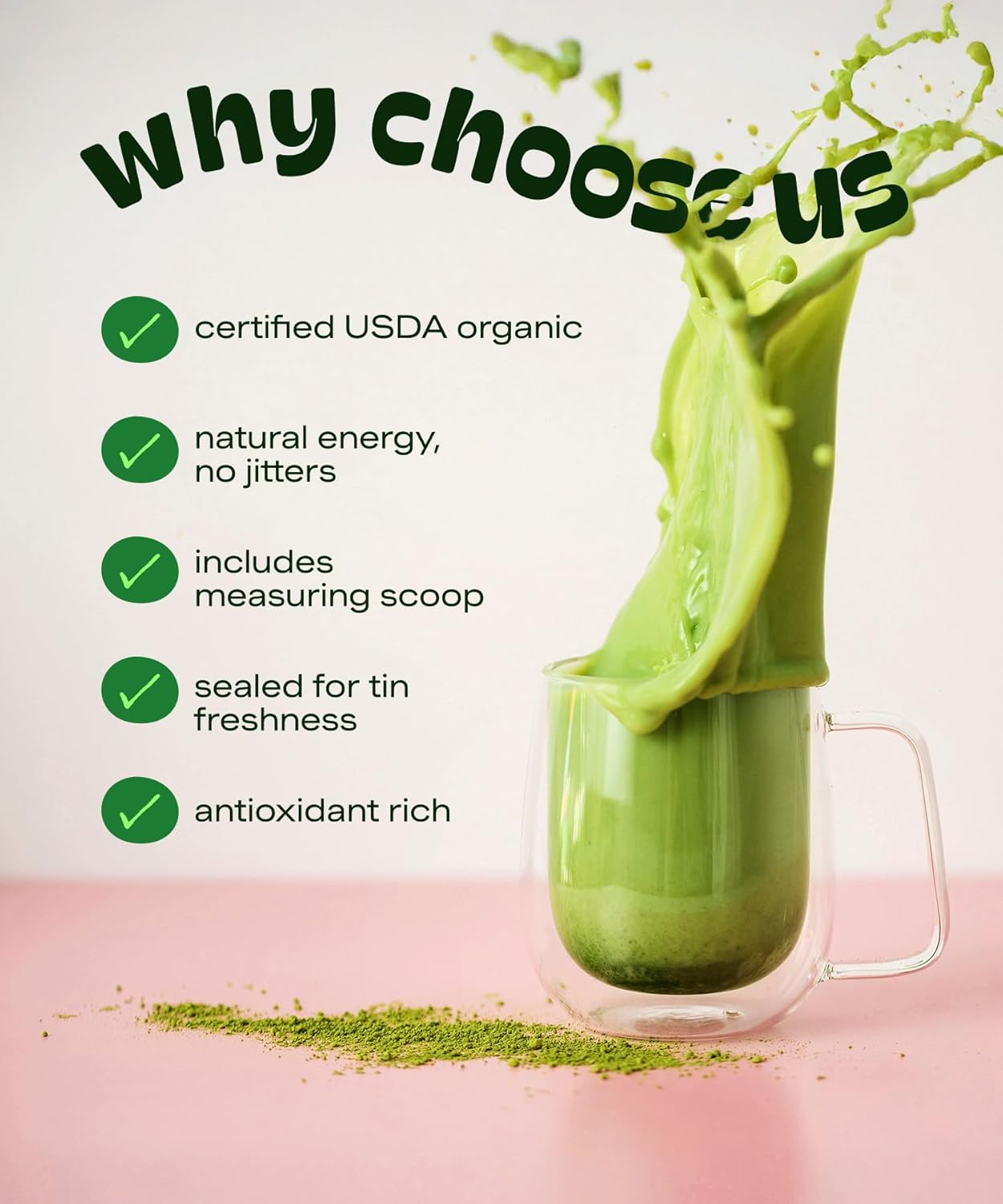 Matcha DNA Organic Matcha Powder - XXL 16oz TIN – Matcha Green Tea - USDA Organic Gluten-Free Vegan, Unsweetened No Additives - Everyday Green Macha Powder Tea for Lattes, Smoothies, Baking & Recipes - Image 9