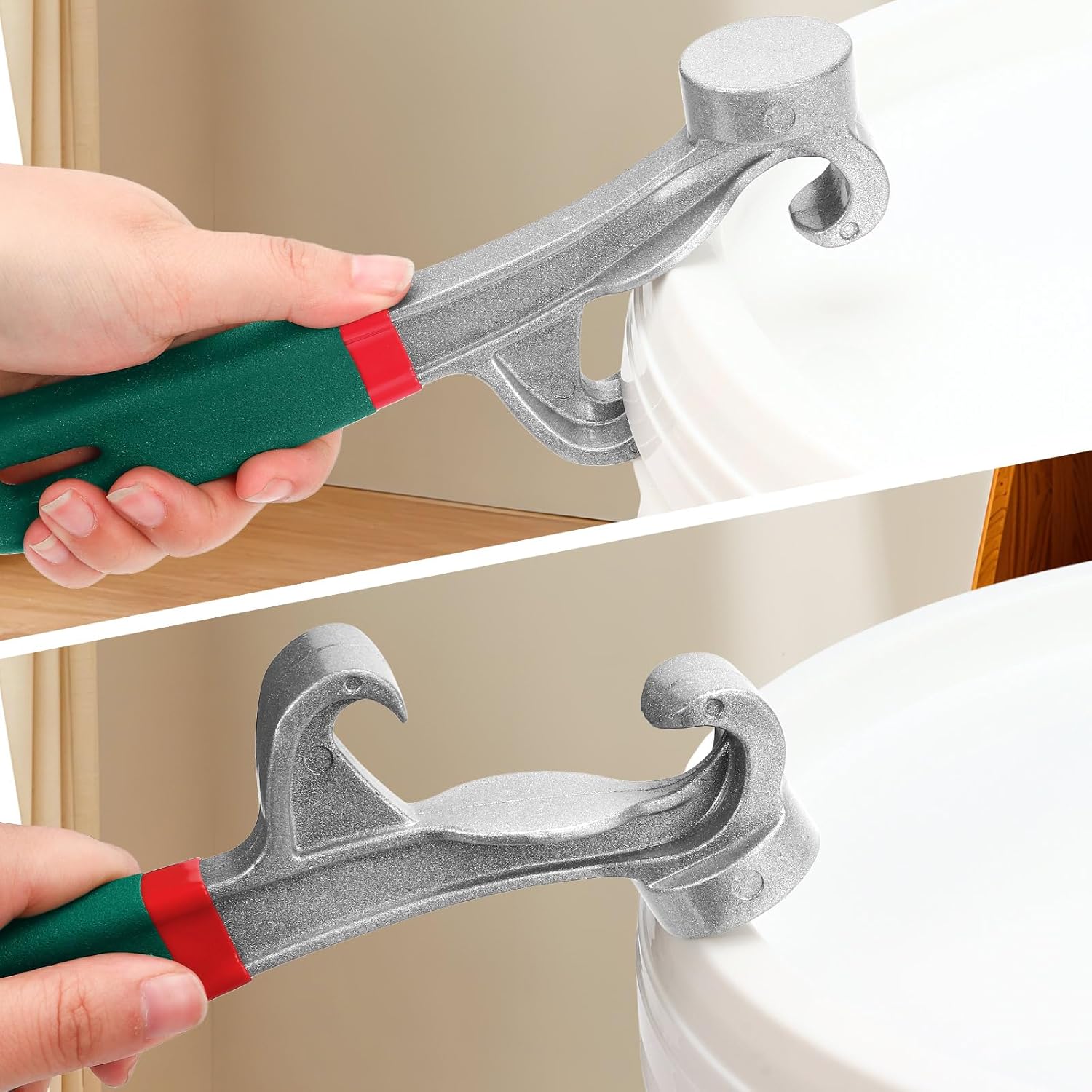 Bucket Opener Tool 5 Gallon, 1 Pcs 8.5 Inches Bucket Lid Open Wrench, Aluminum Alloy Paint Pail Can Remover Tools with Non-slip Rubber Grip for Industrial and Home Use - Image 2