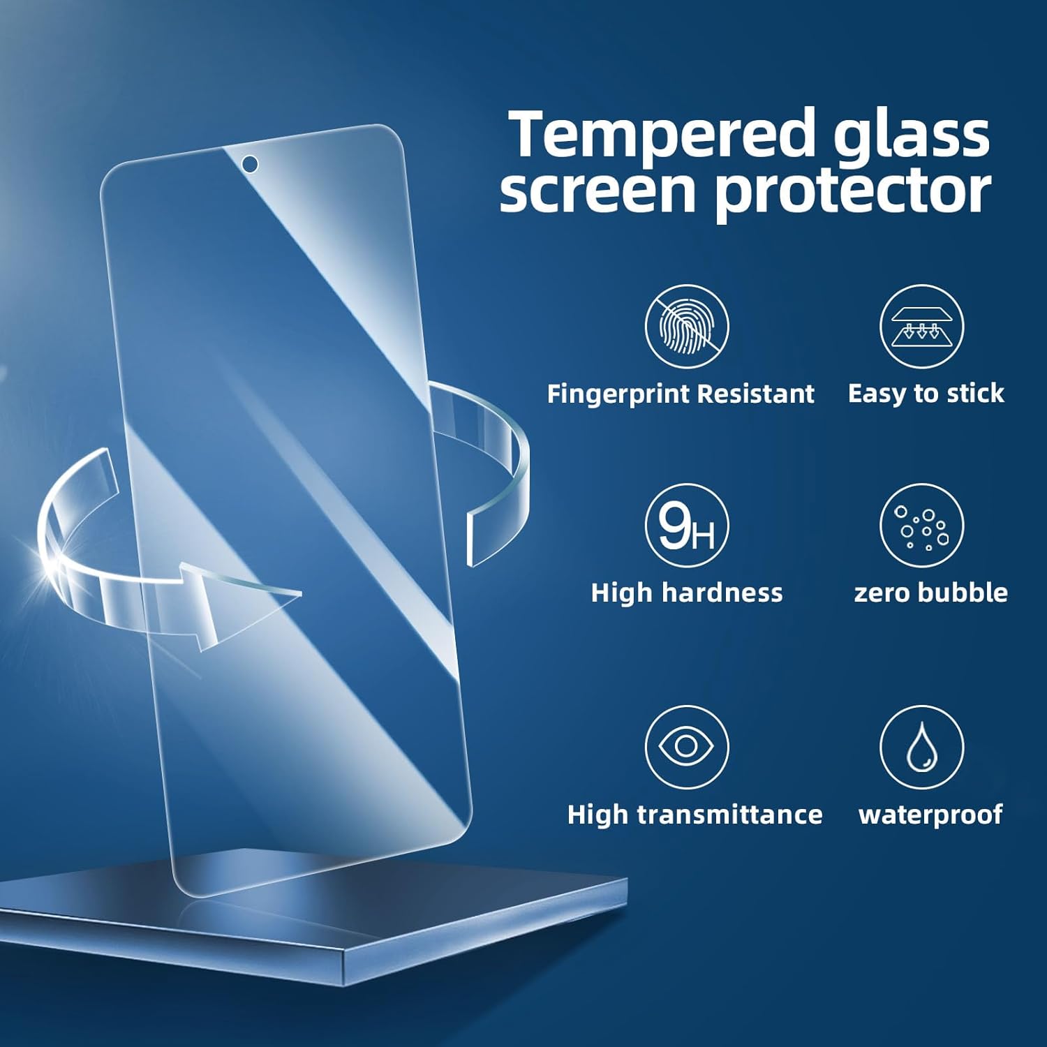 NEW'C 3 Pack Designed for Samsung Galaxy S25 FE Screen Protector,Tempered Glass,Case Friendly Scratch-proof, Bubble Free, Ultra Resistant - Image 4