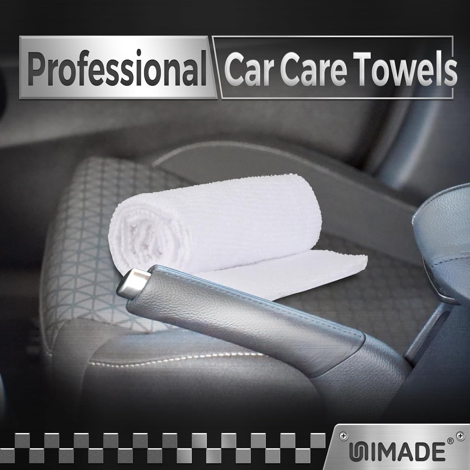 UNIMADE Shop Towels, 100 Pack Commercial Grade Work Rags Microfiber Towels for Cars Cleaning Rags Bulk Detailing Cloth for Automotive Bar Mechanic Restaurant Garage Housekeeping, 11.5"x 11.5", White - Image 8