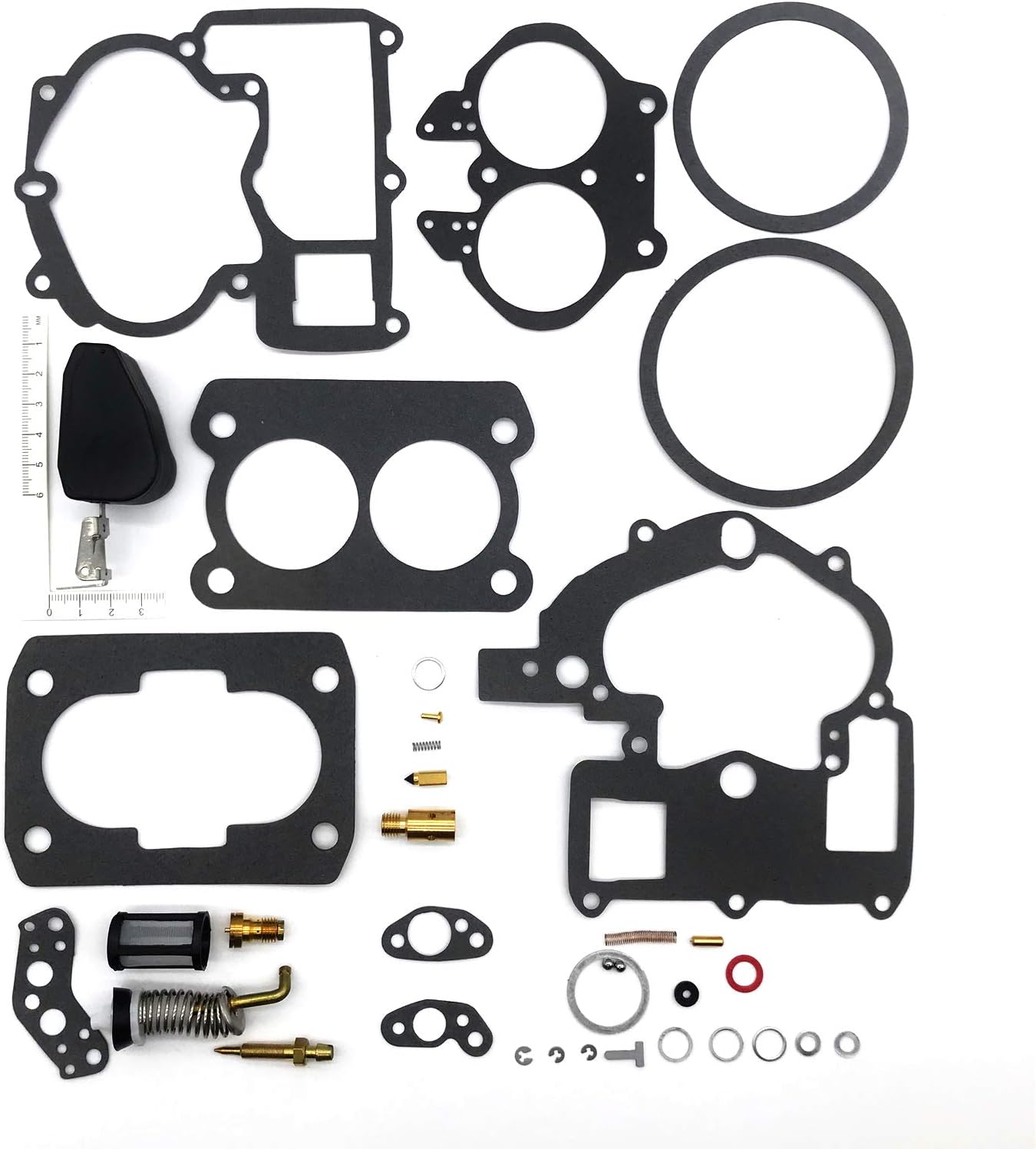 Complete Carburetor Kit for Mercruiser Marine 2 Barrel 3.0L 4.3L 5.0L 5.7L with FLOAT 3302-804844002,19032C