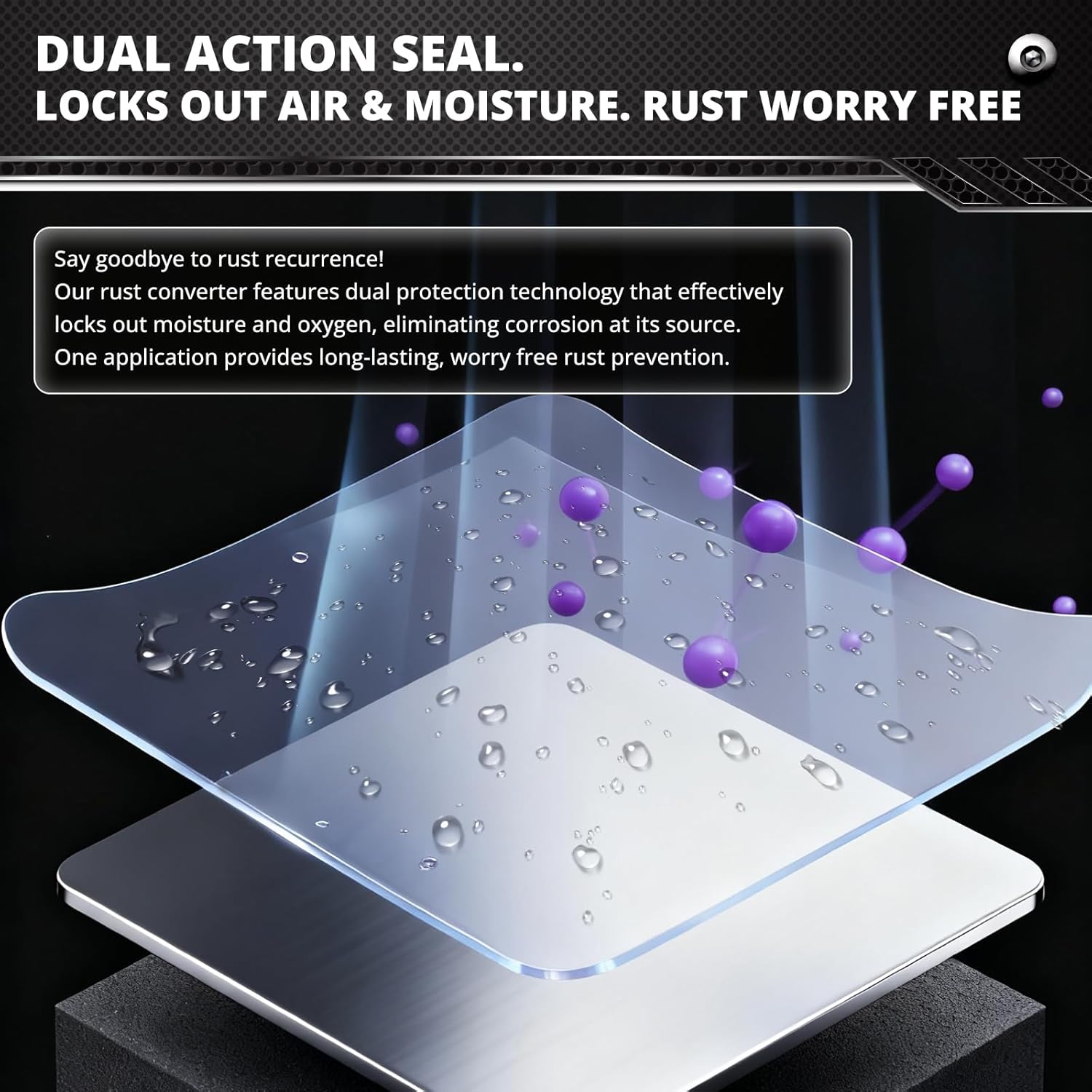 DWIL Rust Converter for Metal, 2 in 1 High-Flow Fluidity Metal Paint, Converts Rust to Long-Lasting Protective Coating, Anti Rust and Rust Prevention Paint, No Primer Needed, Black, 16 oz - Image 4