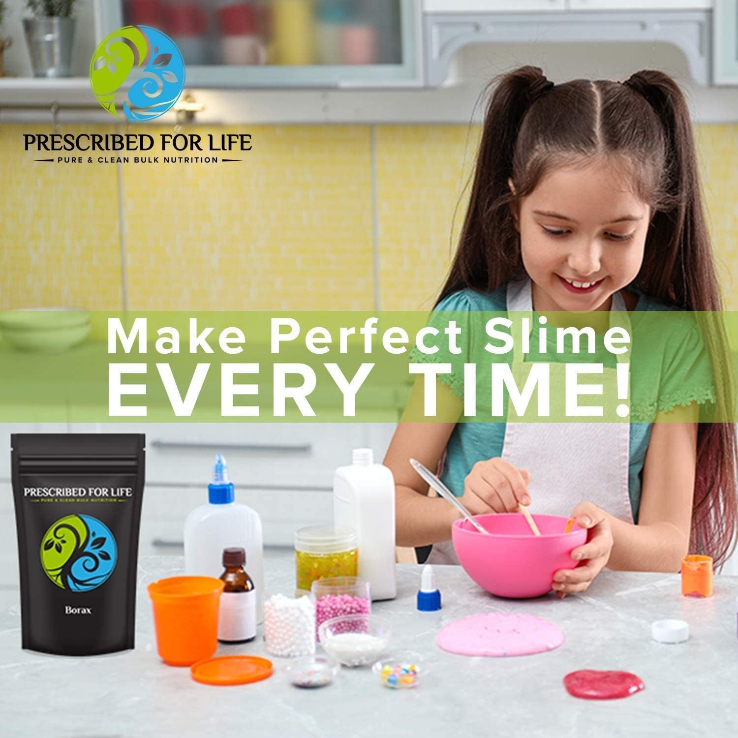 Prescribed For Life Borax Powder, Household Laundry Booster, Slime Activator & Multipurpose Cleaning Powder, All Natural Sodium Borate (1kg / 2.2lb) - Image 4
