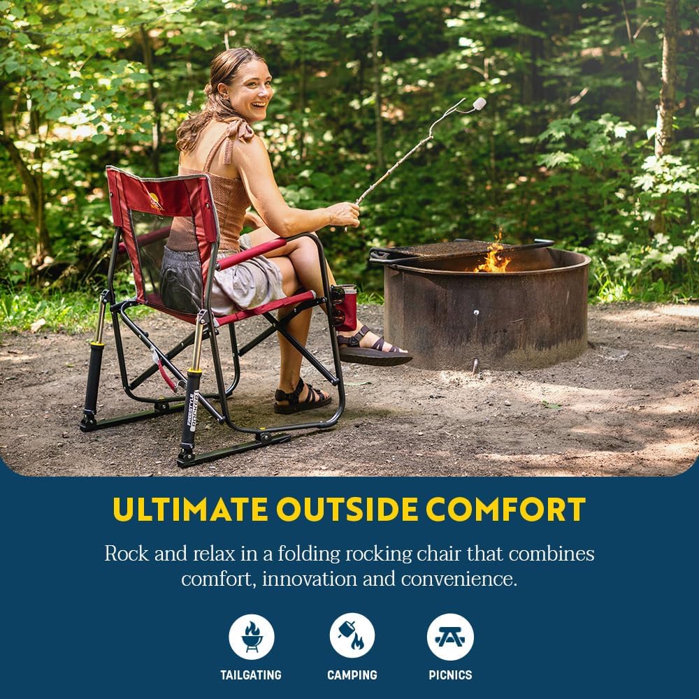 GCI Outdoor Freestyle Rocker Outdoor Rocking Chair with Beverage Holder - Image 3