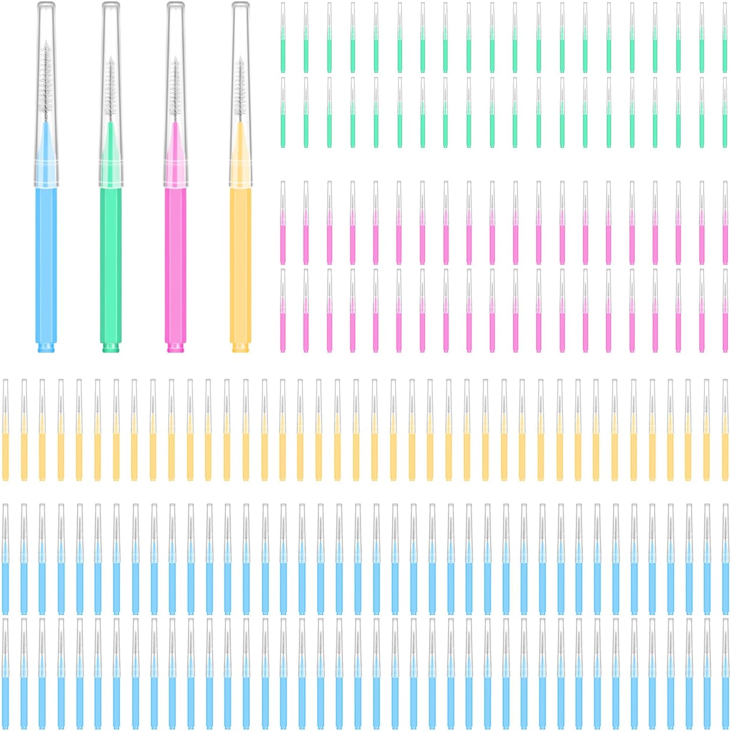 200 Count Interdental Brushes Between Teeth for Braces, Orthodontic Flossers Brush Cleaner, Dental Teeth Braces Cleaning Tools Kit