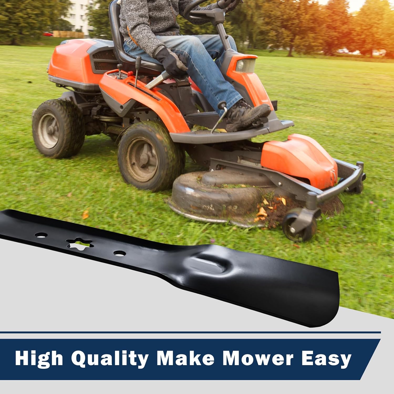 942-05056A 2-in-1 Cutting Lawn Mower Blade for Cub Cadet RZT-L54 XT1 XT2 54 inch Deck, Replaces for Craftsman MTD Ryobi Troy-Bilt 742-05056A, 942-05056, 742-05056, 3 PK - Image 6