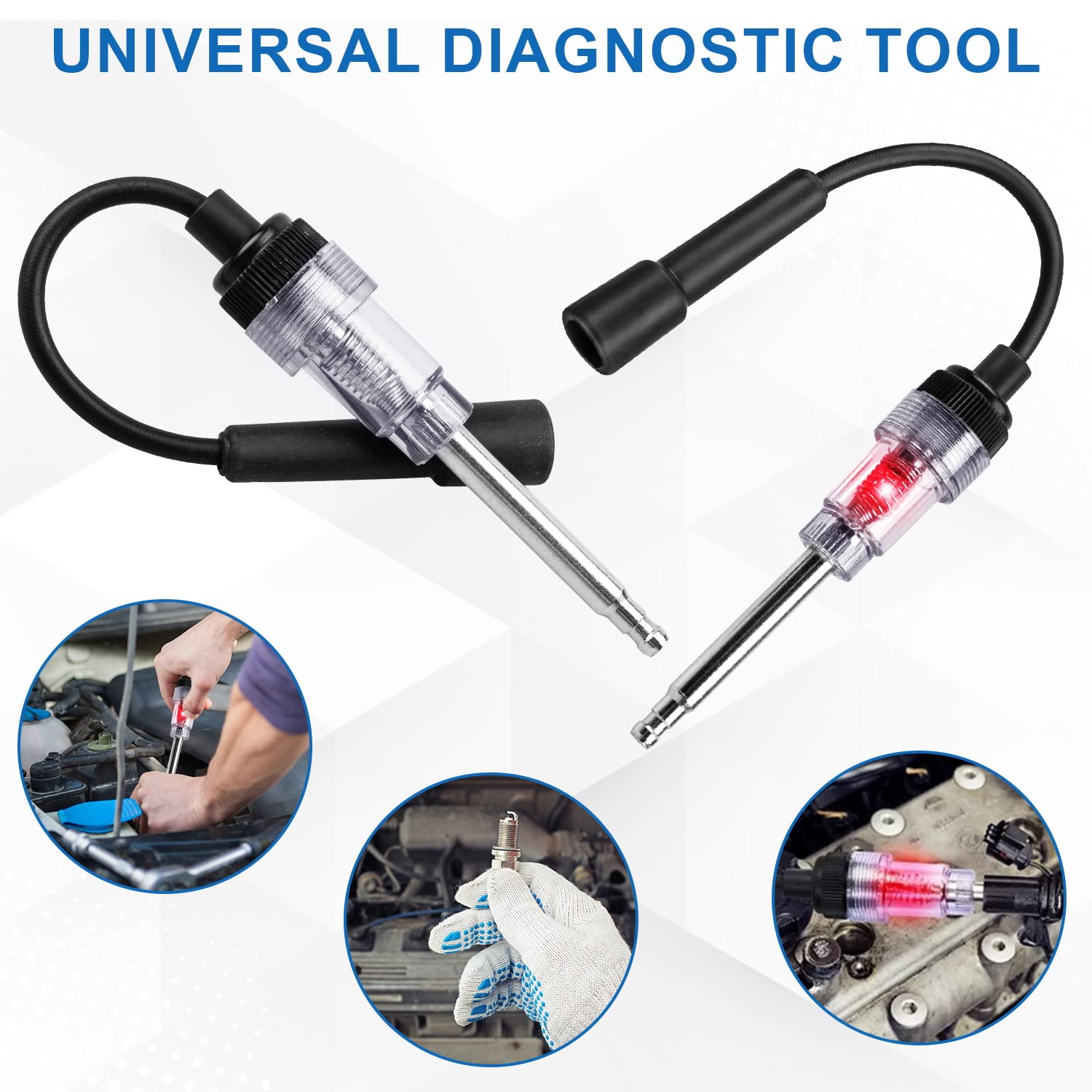 2PCS Inline Spark Plug Testers, Small Armature Diagnostic Detector Tool, Ignition Coil Tester for Engines for Automotive, Cars, Lawnmowers, Small & Big Internal/External Engines - Image 7