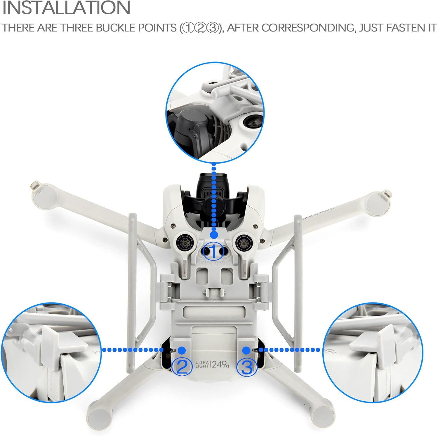 Landing Gear for DJI Mini 3/Mini 3 Pro Leg Foldable Extended Kit for Mini 3 Pro Accessories - Image 6