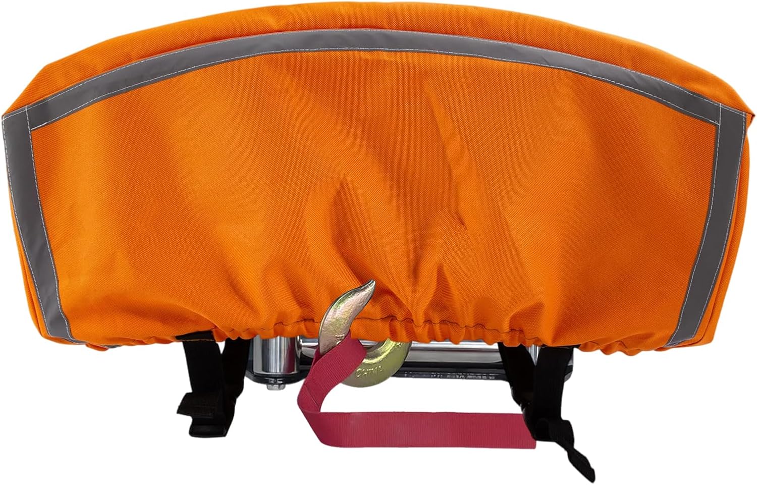 Badlands Winch Cover 12000 Lb Waterproof, winch accessories, High Durability Heavy Duty Oxford Fabric Dust Prevention Sunproof with Reflective Ribbon for Electric Winch (Orange)
