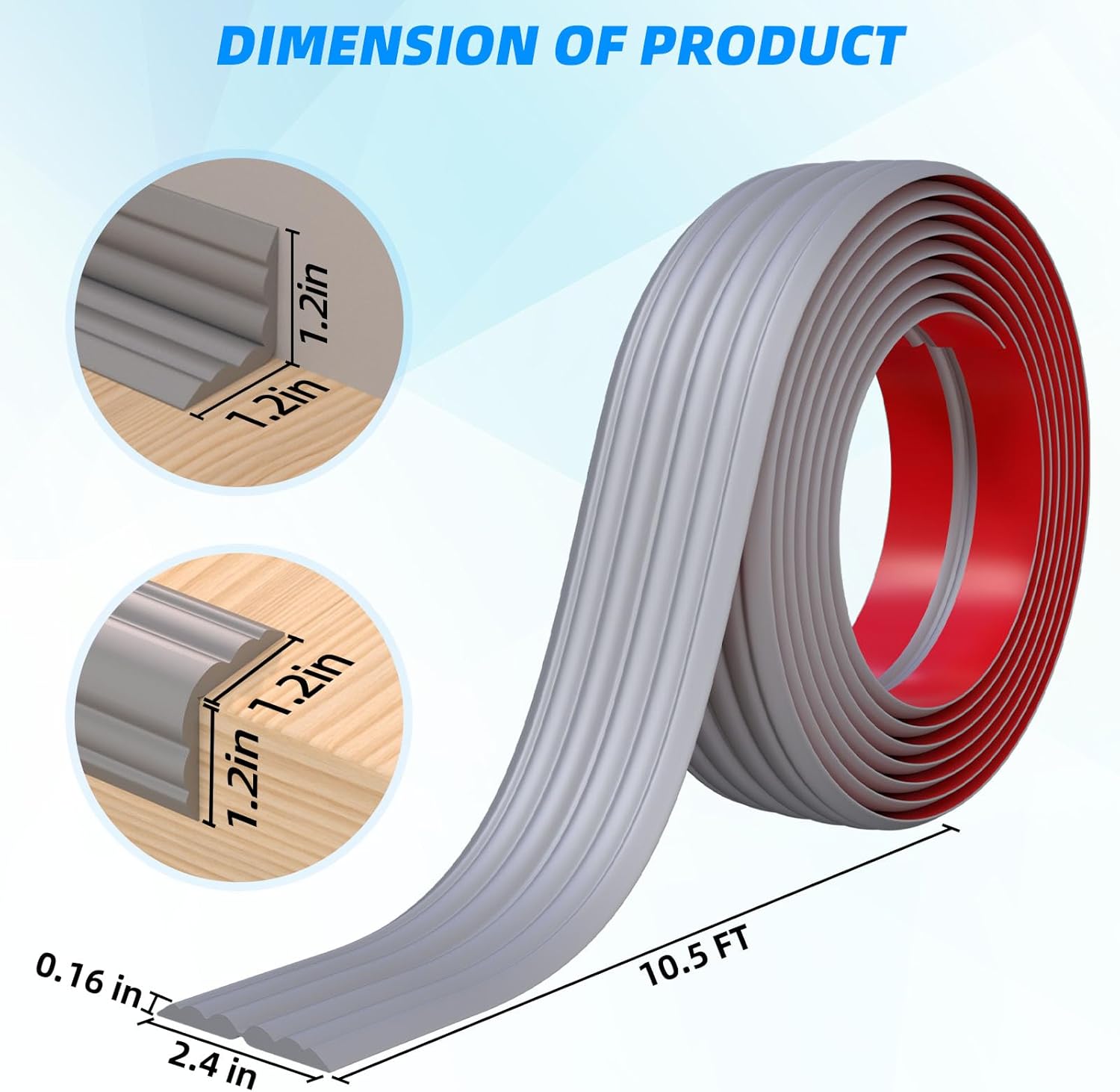 10FT Flexible Wall Corner Protector Moulding Trim, Peel and Stick Inside & Outside Wall Corner Guards Edge Protector,Self Adhesive Molding Trim Strip for Edge Ceiling - Image 4