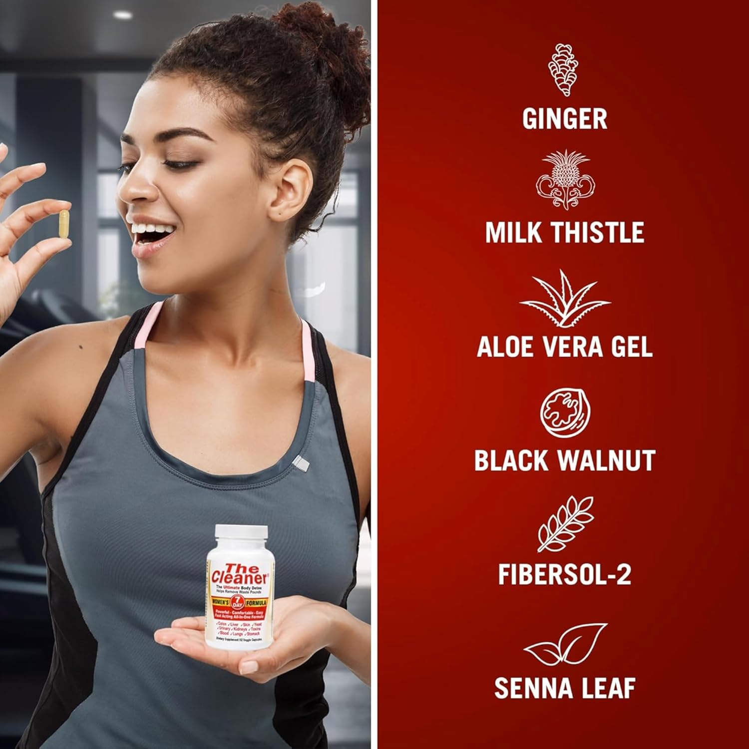 Century Systems The Cleaner Detox, Powerful 7-Day Complete Internal Cleansing Formula for Women, Support Digestive Health, 52 Vegetarian Capsules - Image 2