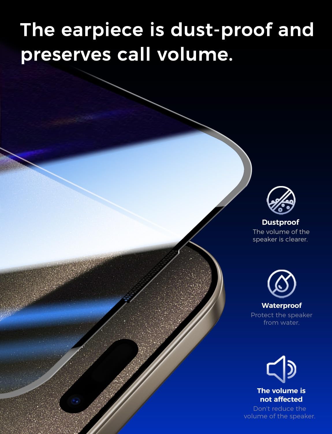 MAGIC JOHN 2 Pack for iPhone 15 Pro Max 6.7 inch Tempered Glass Screen Protector, Auto Dust-Elimination Installation, Bubble Free, Dynamic Island Compatible, HD Clear, Easy Installation - Image 6