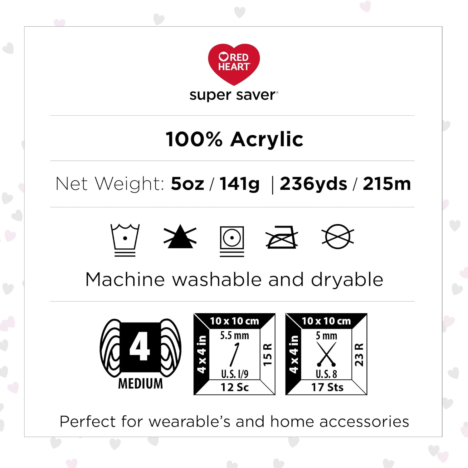 Red Heart Super Saver Lapis Yarn - 3 Pack of 5oz/142g - Acrylic - 4 Medium (Worsted) - 364 Yards - Knitting/Crochet - Image 8