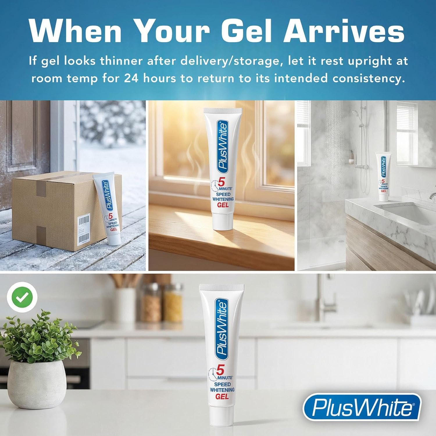 Plus White Speed Whitening Gel - Works in 5 Minutes - Professional Teeth Whitening w/Dentist Approved Ingredient (2 oz) - Image 3