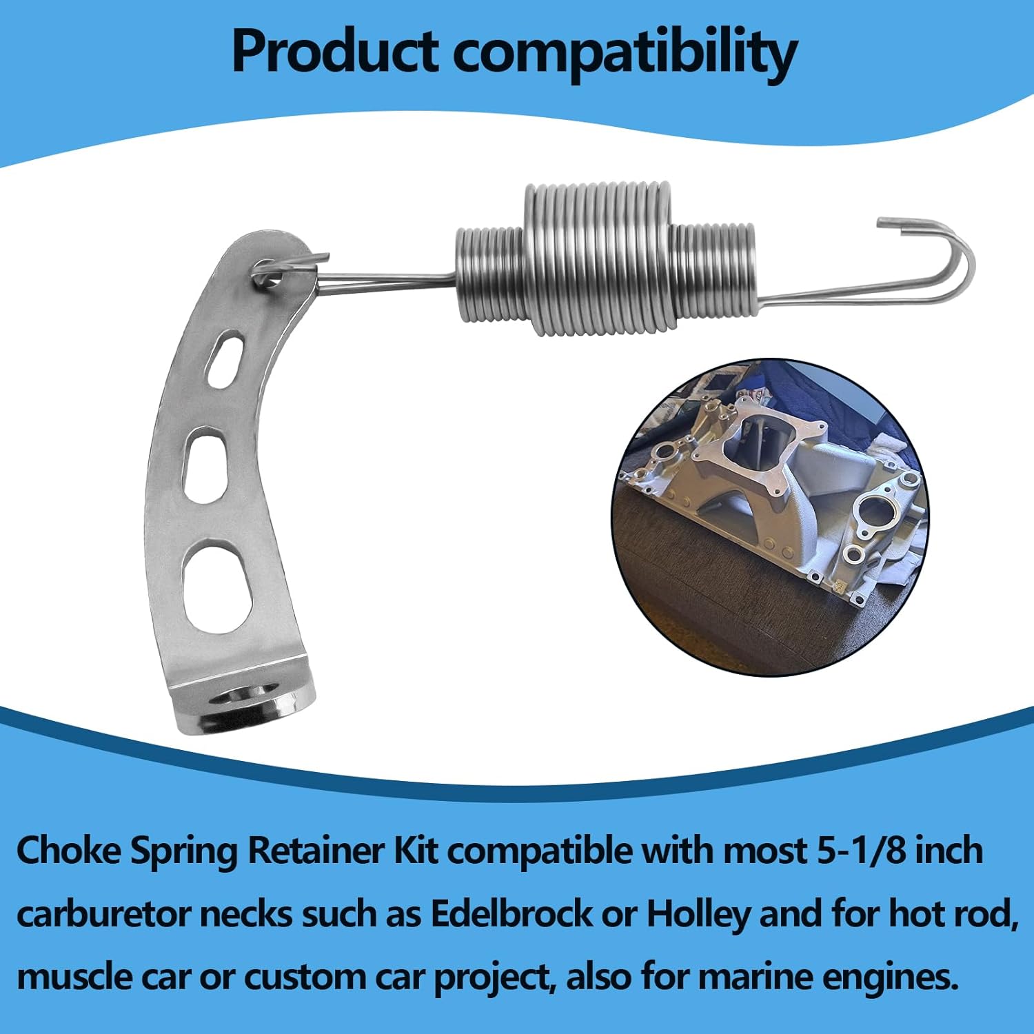 2-Pack Carburetor Throttle Return Spring & Carburetor Return Spring Bracket Kit,Universal Carburetor Return Spring Kit Compatible with Most 5-1/8 Carburetor Necks - Image 6