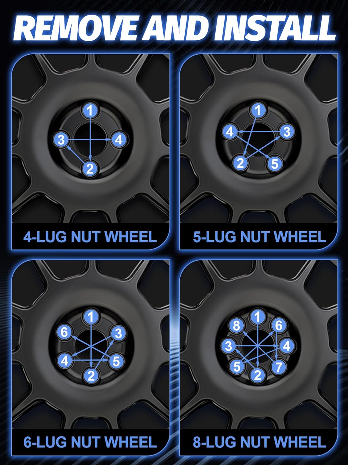 Set of 24, 14x1.5 Lug Nuts Chrome Compatible with Silverado Tahoe Suburban Colorado 1.5 Inch Wheel Lug Nuts - Image 7