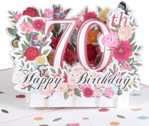 70th Birthday Pop Up Card, Happy 70...