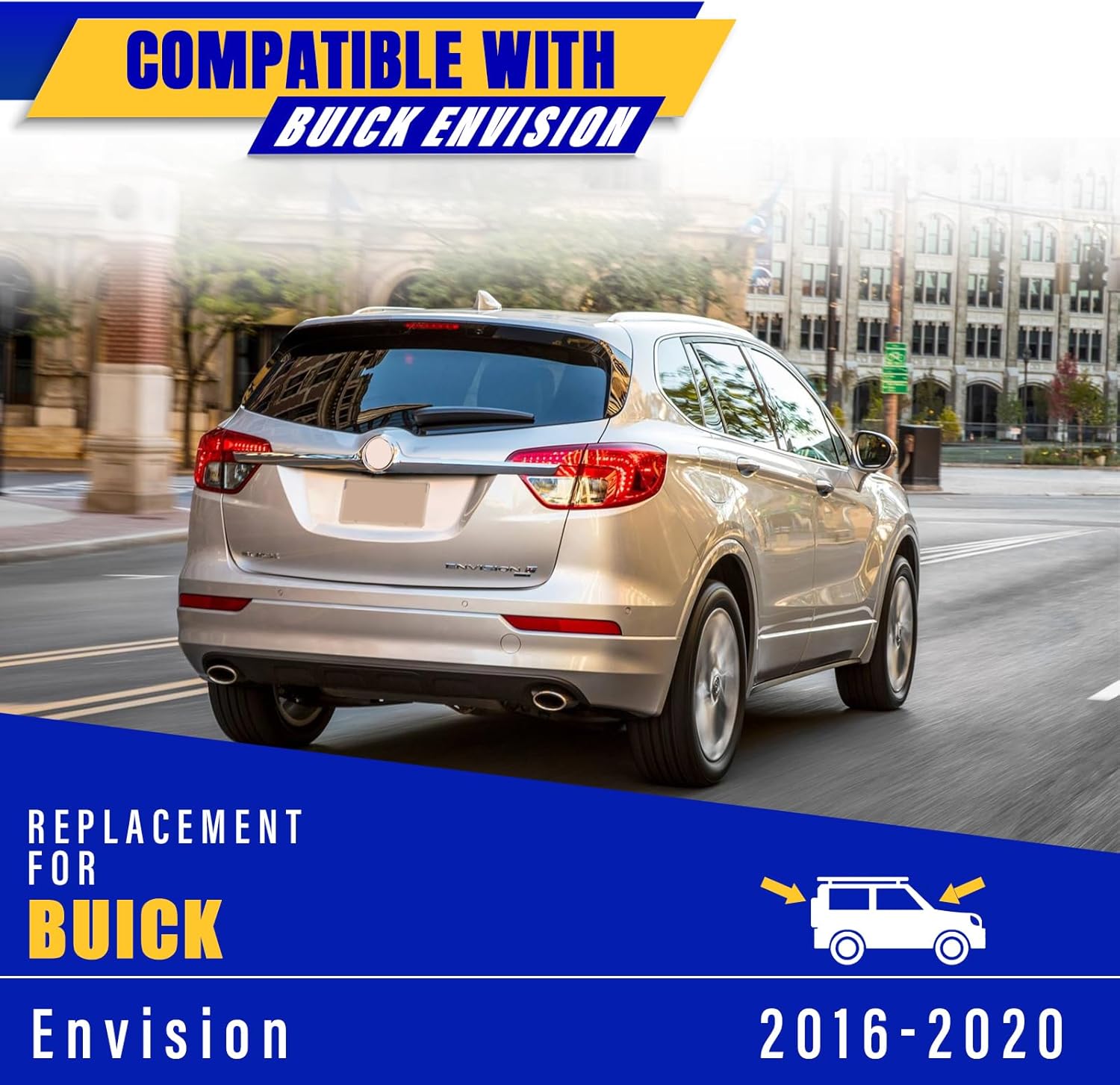 3 wipers Replacement for 2016-2020 Buick Envision, Windshield Wiper Blades Original Equipment Replacement - 24"/18"/12" (Set of 3) U/J HOOK - Image 5