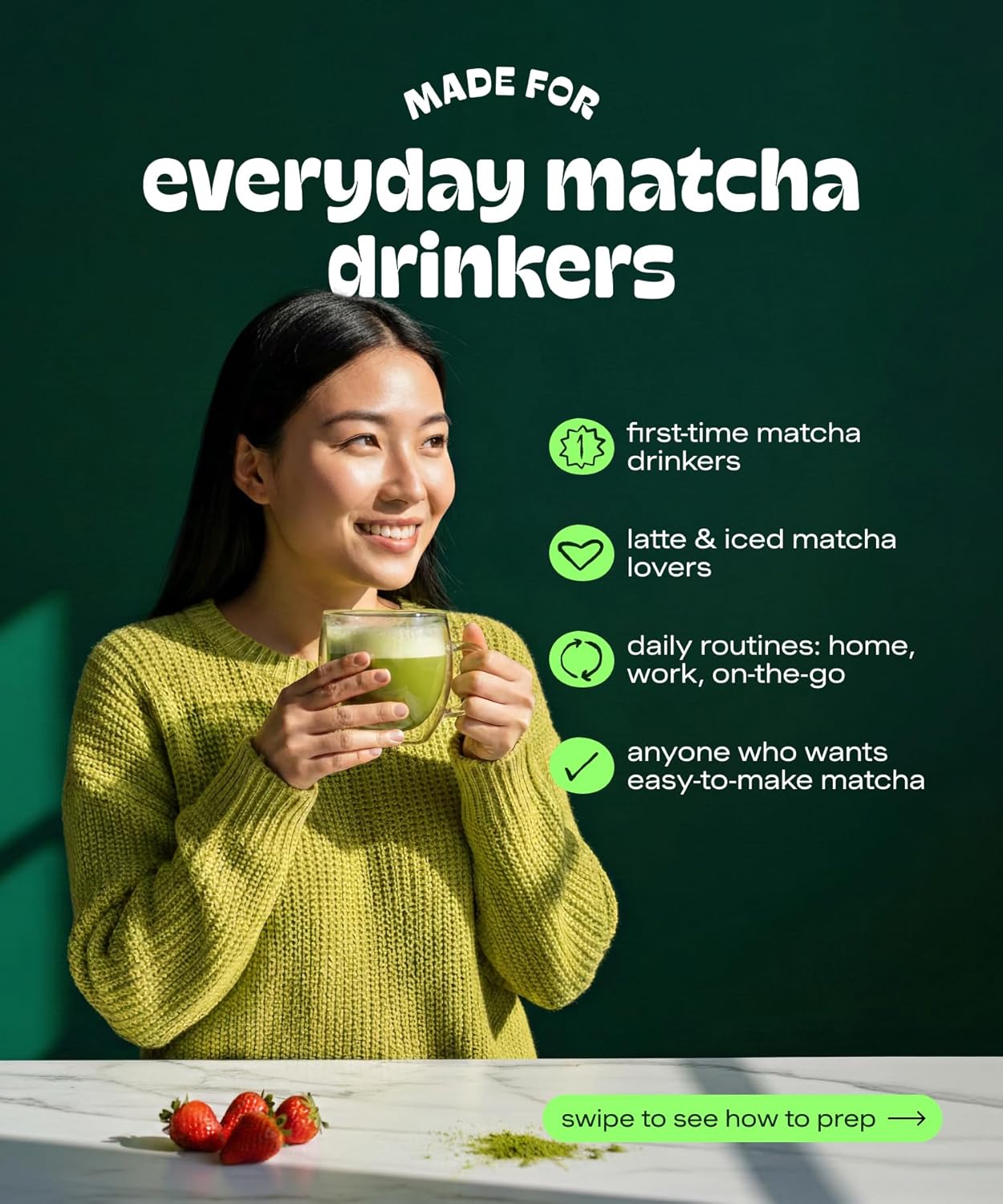 Matcha DNA Organic Matcha Powder - XXL 16oz TIN – Matcha Green Tea - USDA Organic Gluten-Free Vegan, Unsweetened No Additives - Everyday Green Macha Powder Tea for Lattes, Smoothies, Baking & Recipes - Image 5