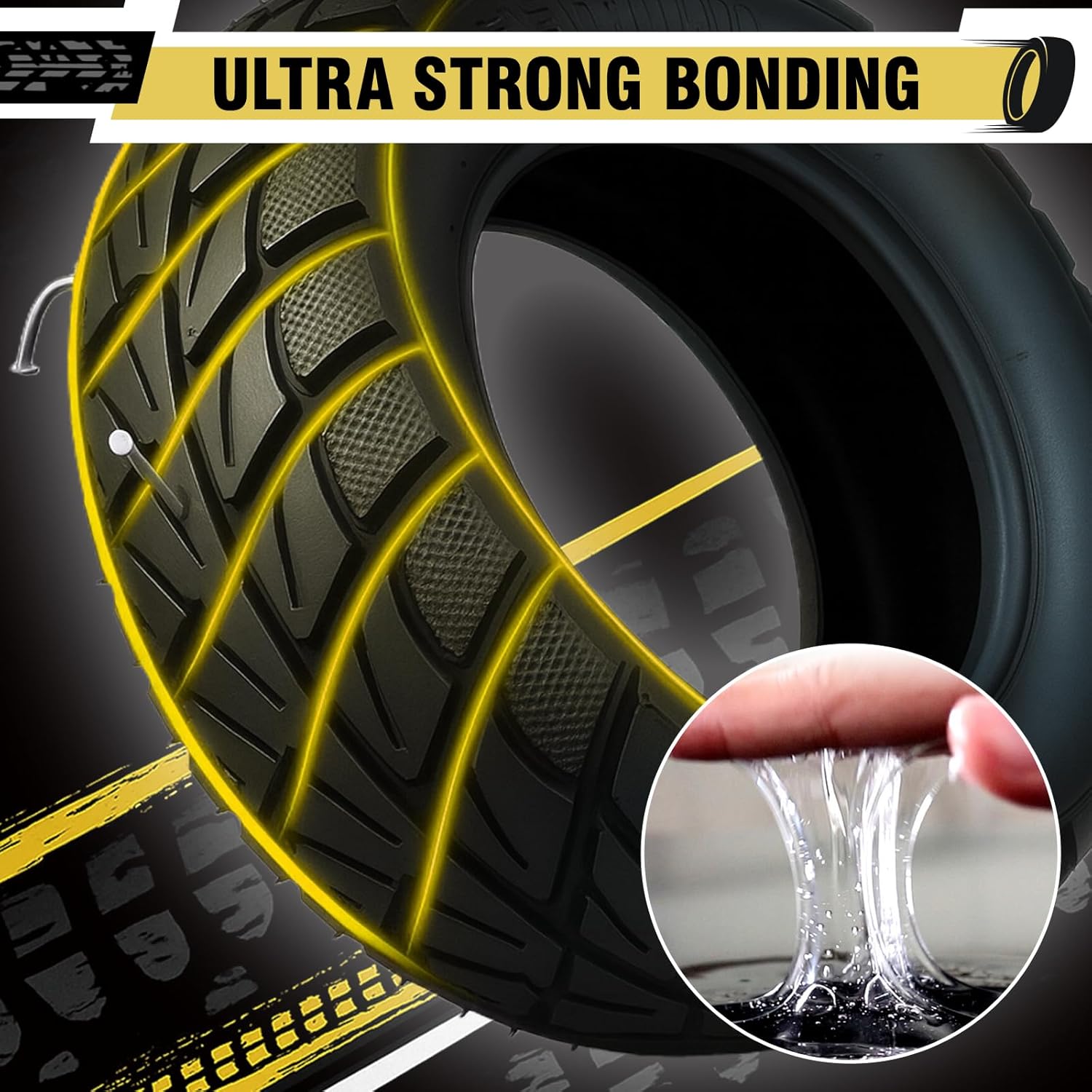 Chemical Vulcanizing Cement – Clear Tire Repair Glue, All Purpose Rubber Cement Glue for Tire Patches and Plugs, Fast-Drying Repair Adhesive for All Rubber Types (8.5 OZ) - Image 3