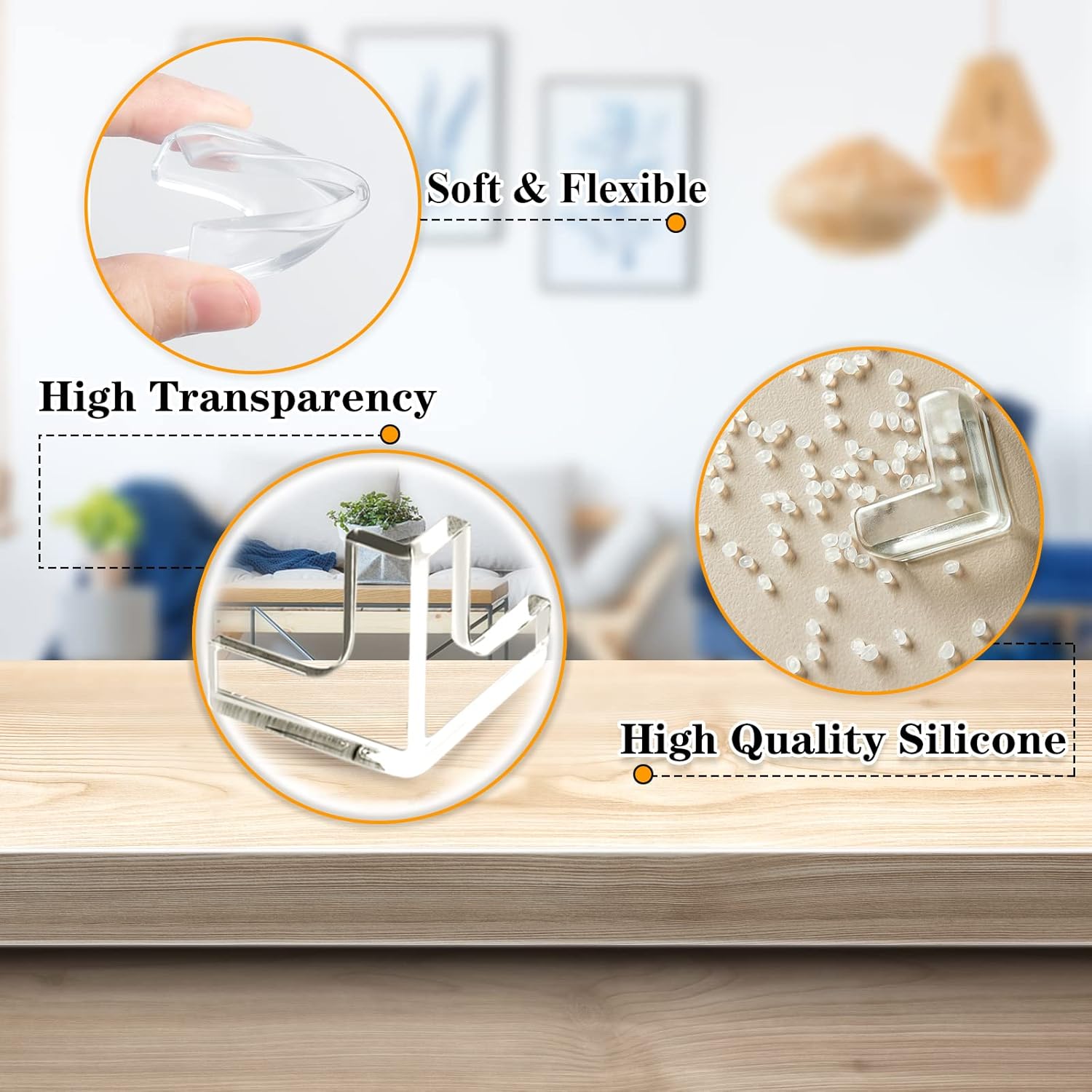 12 Pack Corner Protector, Clear Corner Guards Table Edge Protectors, Baby Safety Corner Bumpers Covers, Furniture & Sharp Corner Baby Proofing, T Shaped - Image 4