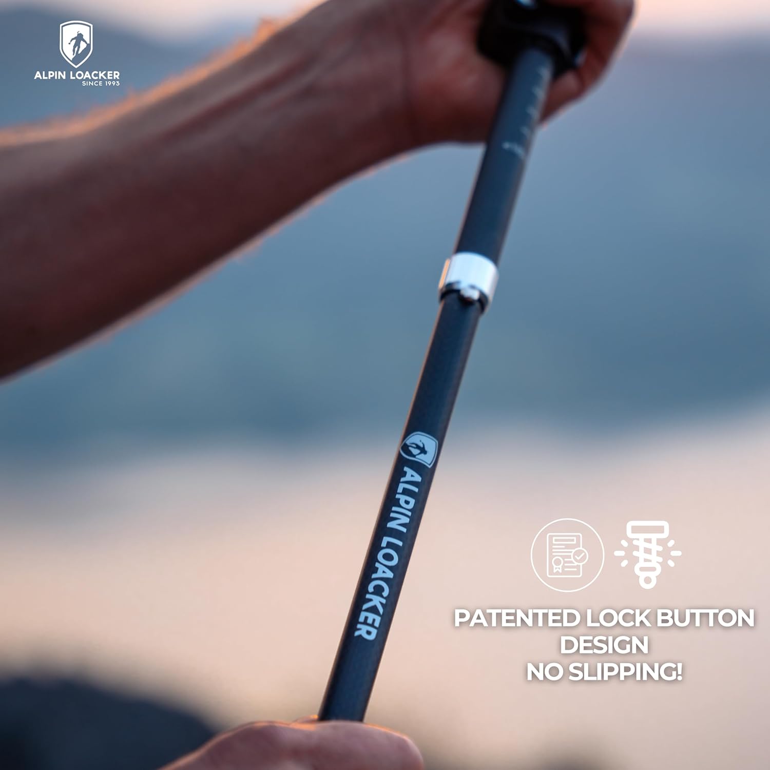 ALPIN LOACKER Collapsible Trekking Poles for Hiking I Carbon or Aluminum Hiking Poles Ultra Lightweight I Adjustable Trekking Poles for Women and Men with Cork Grip - Image 3