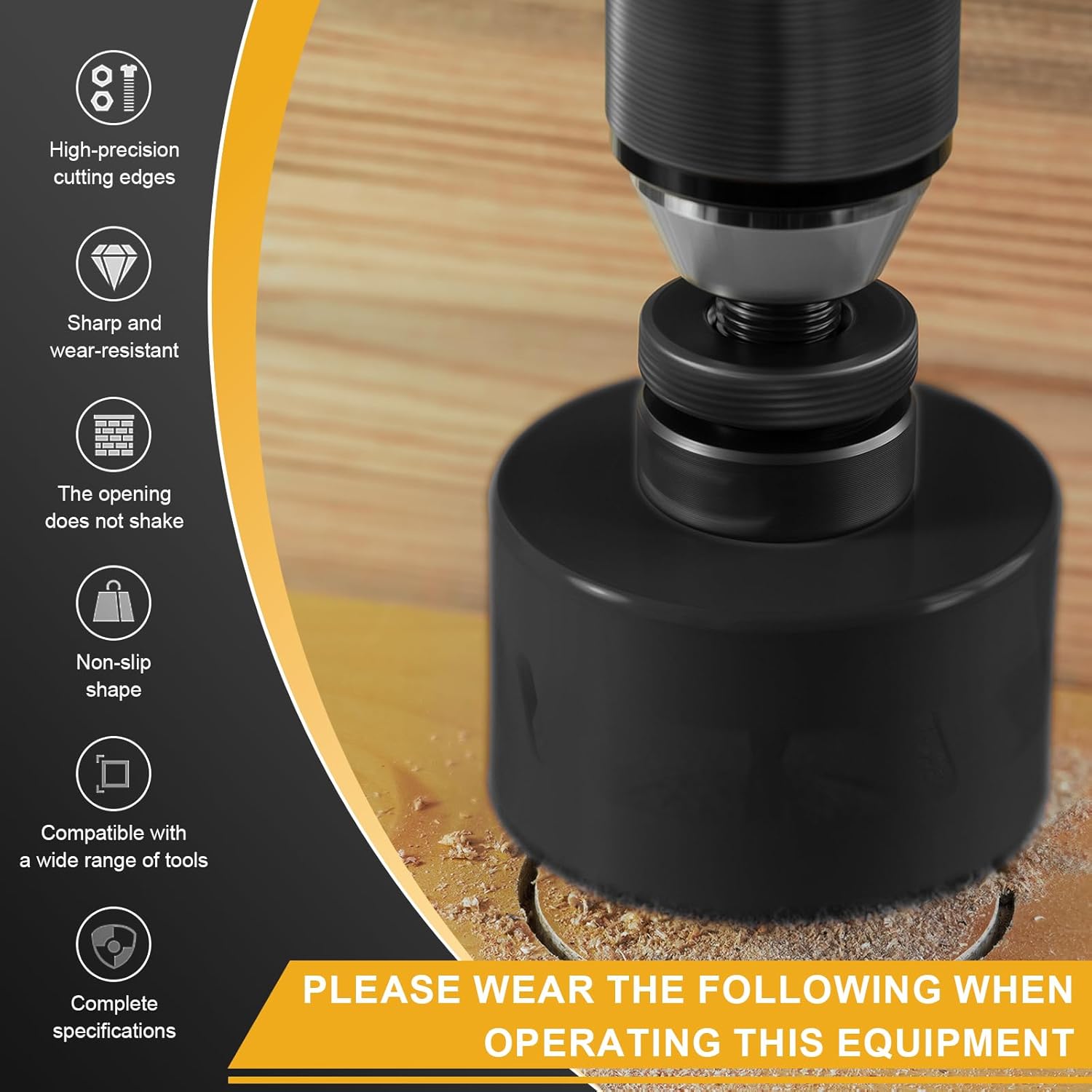 8 1/4 inch Hole Saw for Metal and Plywood, Bi-Metal Circular Wood Drill Bit Cutting 1.75” Deep with Hex Shank for Drywall, Fiberglass, Plasterboard, Acrylic and Sheet Steel - Image 7