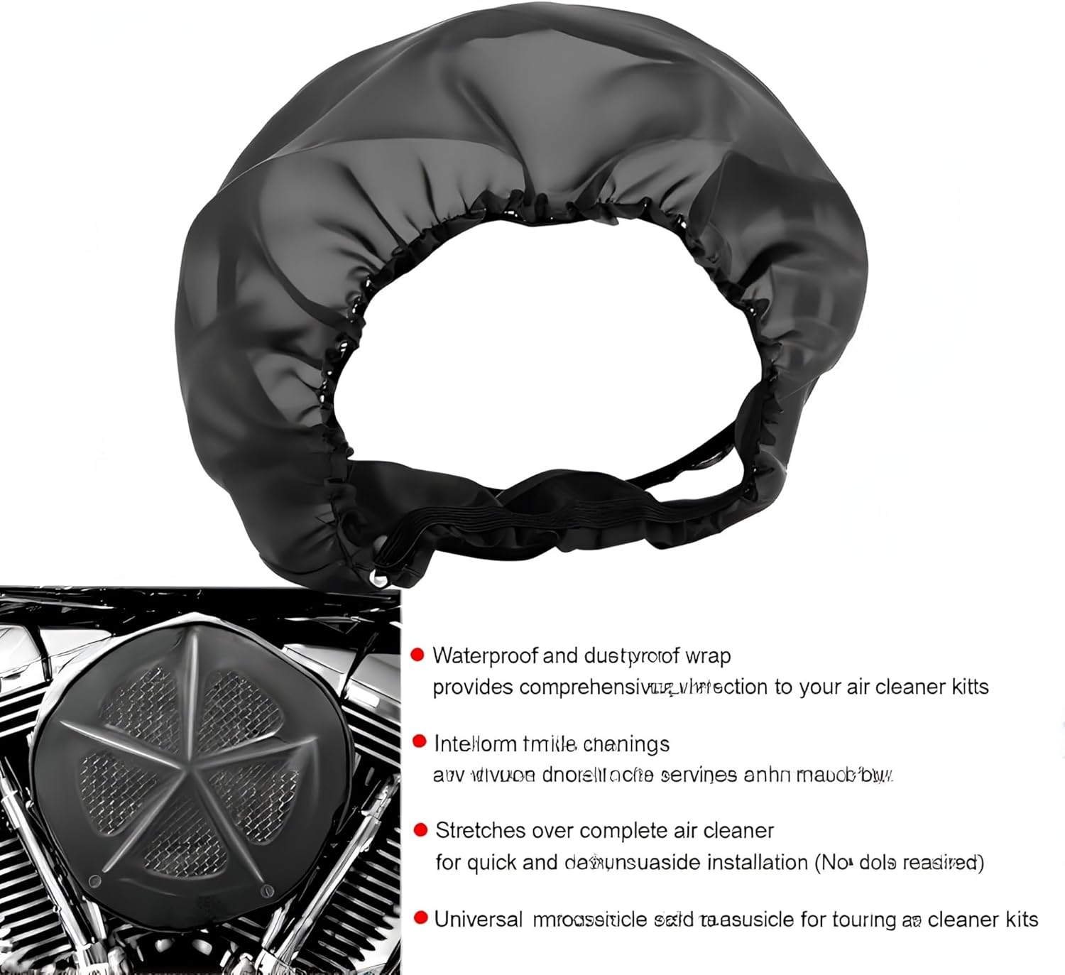 Motorcycle Waterproof Air Filter Rain Sock Dustproof Protective Cover for Harley Davidson Touring Road King Street Glide Softail Fat Boy - Image 7