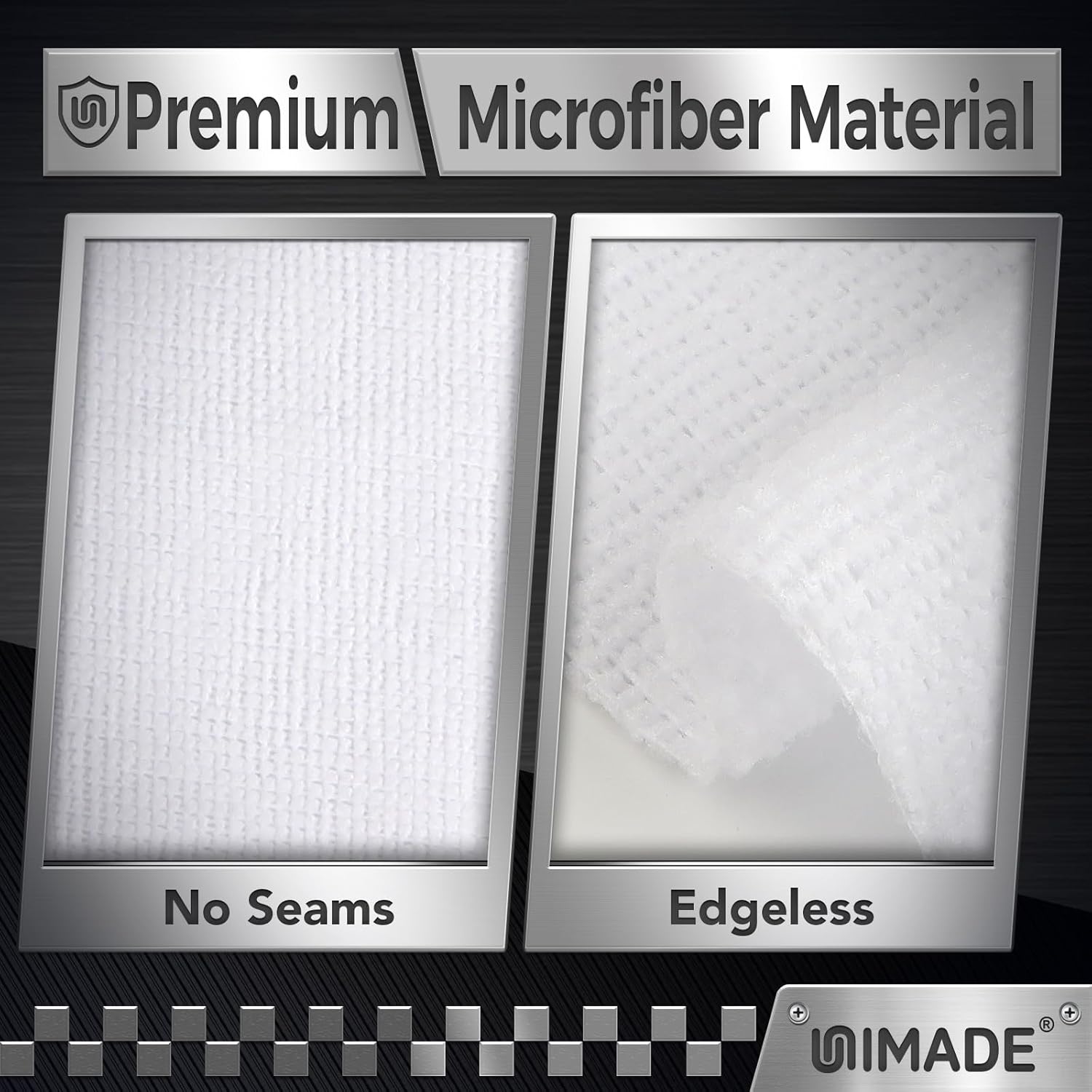 UNIMADE Shop Towels, 100 Pack Commercial Grade Work Rags Microfiber Towels for Cars Cleaning Rags Bulk Detailing Cloth for Automotive Bar Mechanic Restaurant Garage Housekeeping, 11.5"x 11.5", White - Image 2