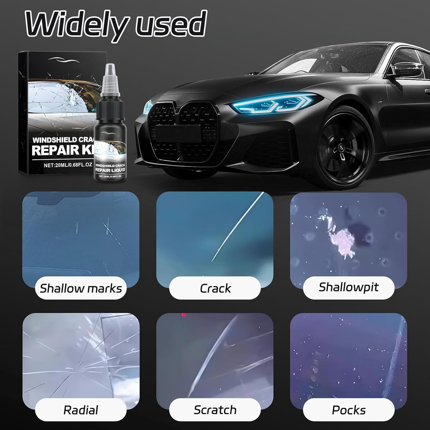 2PCS Crackfix Pro Kit Windshield Repair Kit for Chips and Cracks Windshield Crack Repair Kits - Image 4