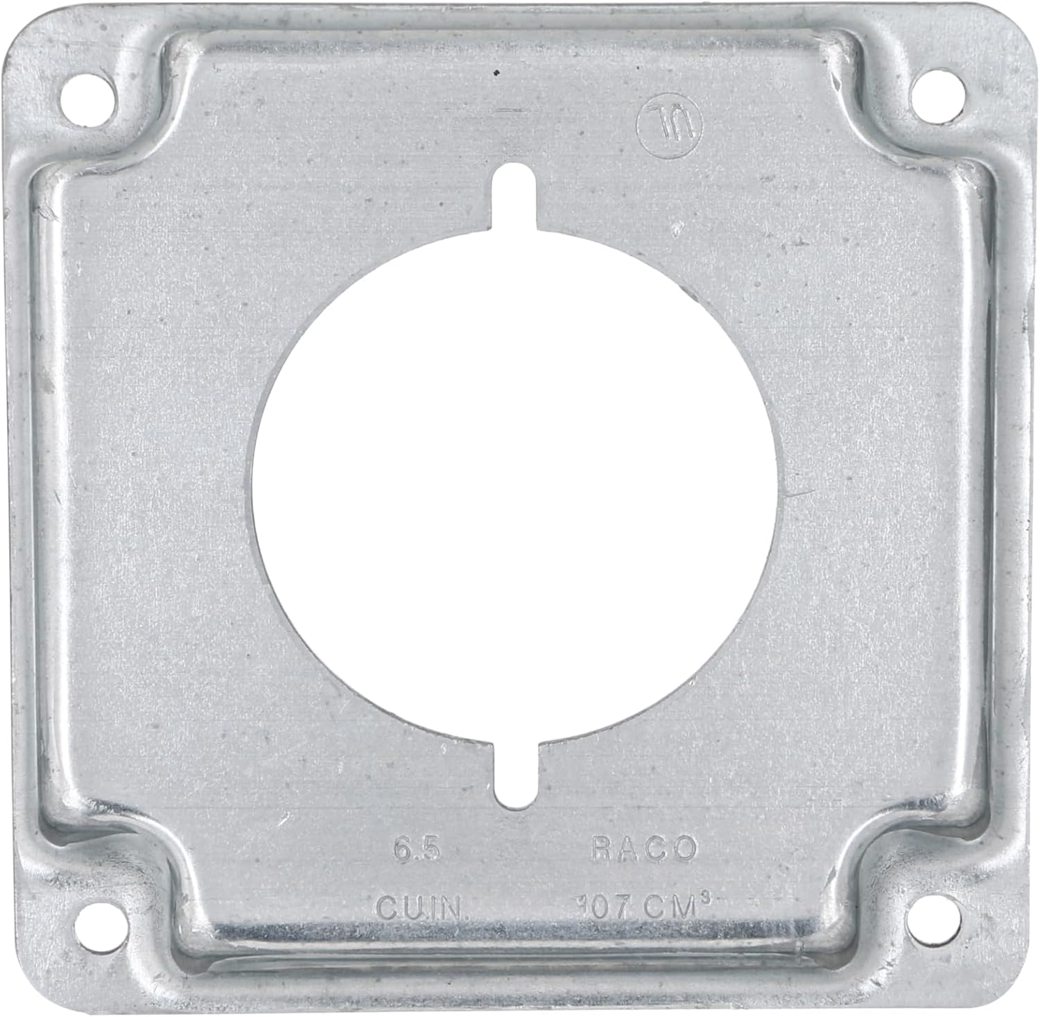RACO 810C 30-50A Receptacle 2.141-Inch Diameter 4-Inch Square Exposed Work Cover, Gray - Image 4