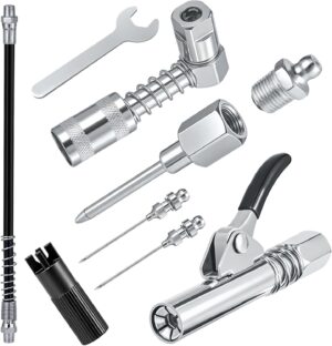 Grease Gun Fittings Accessory Kit &...