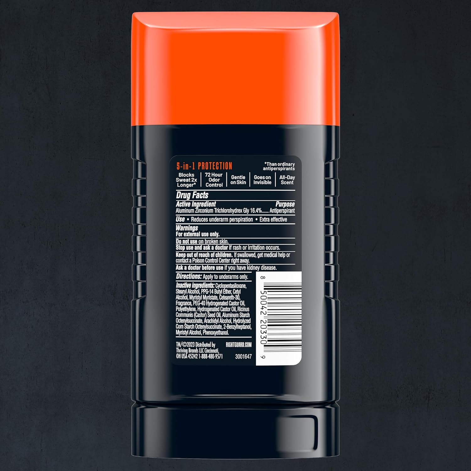 Right Guard Xtreme Defense Invisible Solid Antiperspirant Deodorant, Fresh Blast Scent - 5-in-1 Deodorant Men Can Trust, 72-Hour Odor Control, 2.6 oz (4 Pack) - Image 2