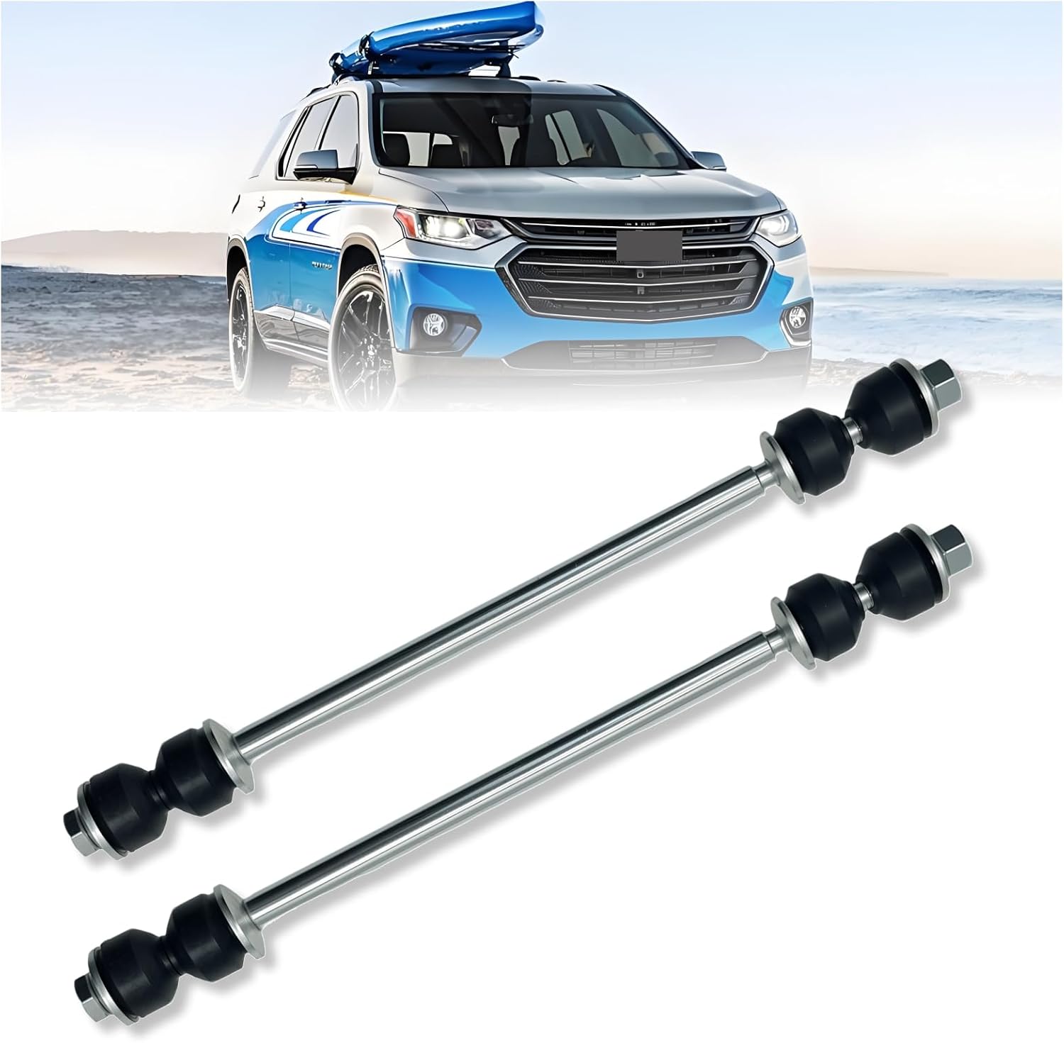 2Pcs K700633 Rear Sway Stabilizer Bar End Link Fit for Buick 2008-2017 Enclave, for Chevrolet 2009-2017 Traverse, for GMC 2017 Acadia Limited, 2007-2016 Acadia, for Saturn 2007-2010 Outlook