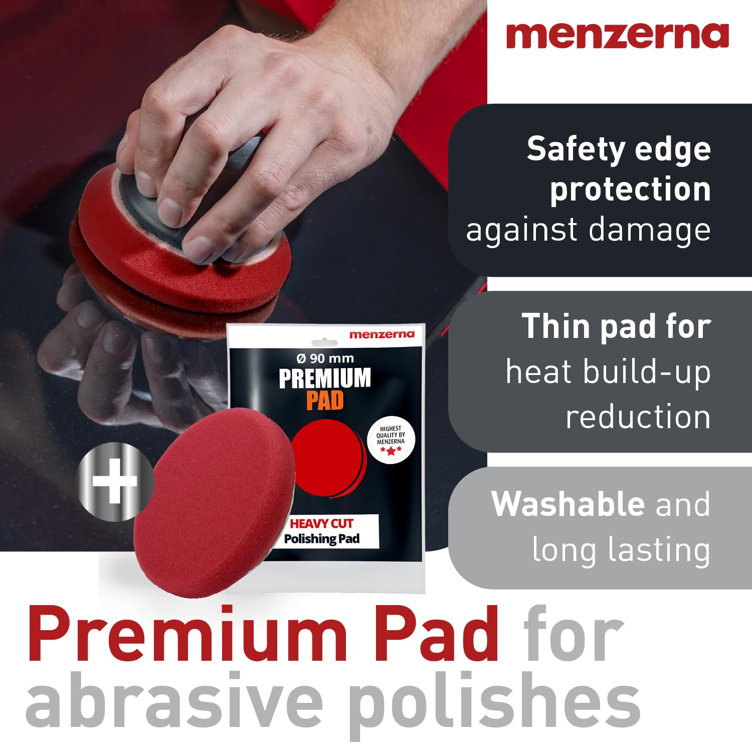 menzerna Scratch and Swirl Remover Kit I Car polishing Set with Menzerna Heavy Cut 400 (8oz) and 3,5 Inch Polishing Pad I Deep Scratch Repair Kit for All Types of Vehicles - Image 6