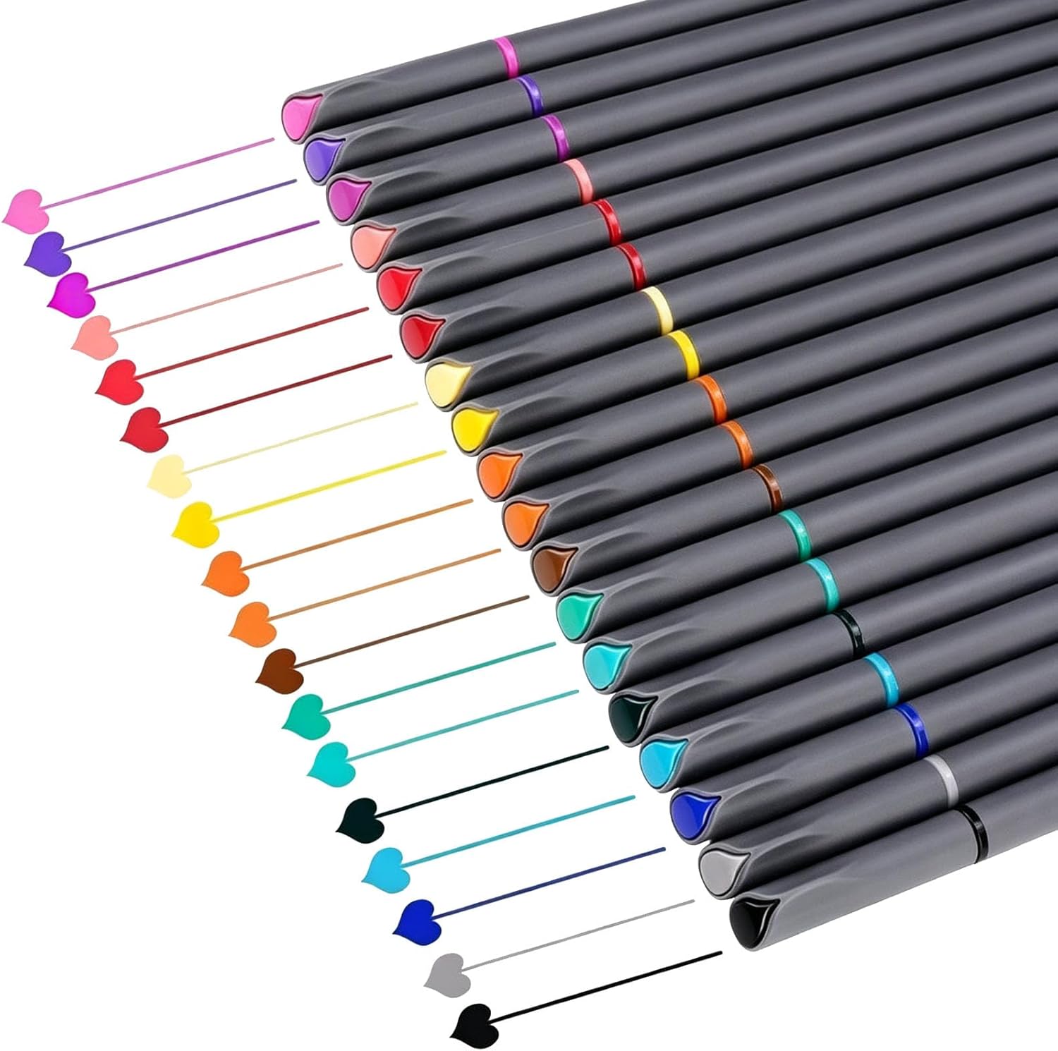 iBayam 18 Colors Journal Planner Pens, Office School Supplies, Fine Point Fineliner Drawing Art Markers for Bullet Journaling Scrapbook Notebook Writing Note Taking Calendar Stationary Adult Coloring
