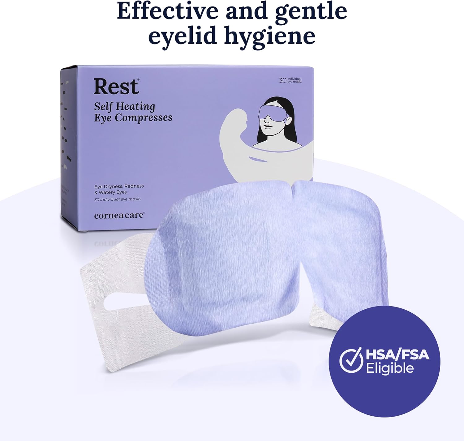 CorneaCare Rest: Self Heating Warm Compress for Dry Eyes | Heated Eye Mask for Fast Relief | Steam Mask for Stye Treatment | No Microwave or Washcloth Needed | Travel Ready Warm Compress | 30 Count - Image 5