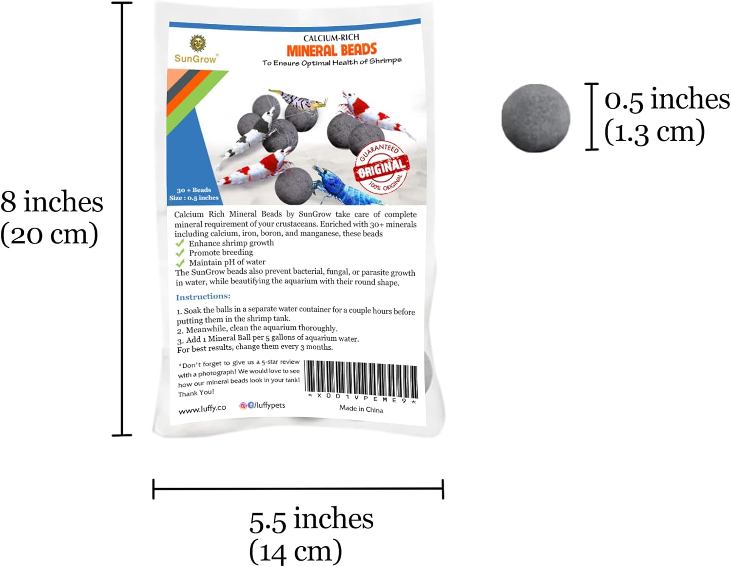 SunGrow Shrimp Balls, Aquarium Water Conditioner Balls, Successful Shedding, Increase Survival Rate, Impart Vibrance, Cool Décor with Wellness Benefits - Image 7