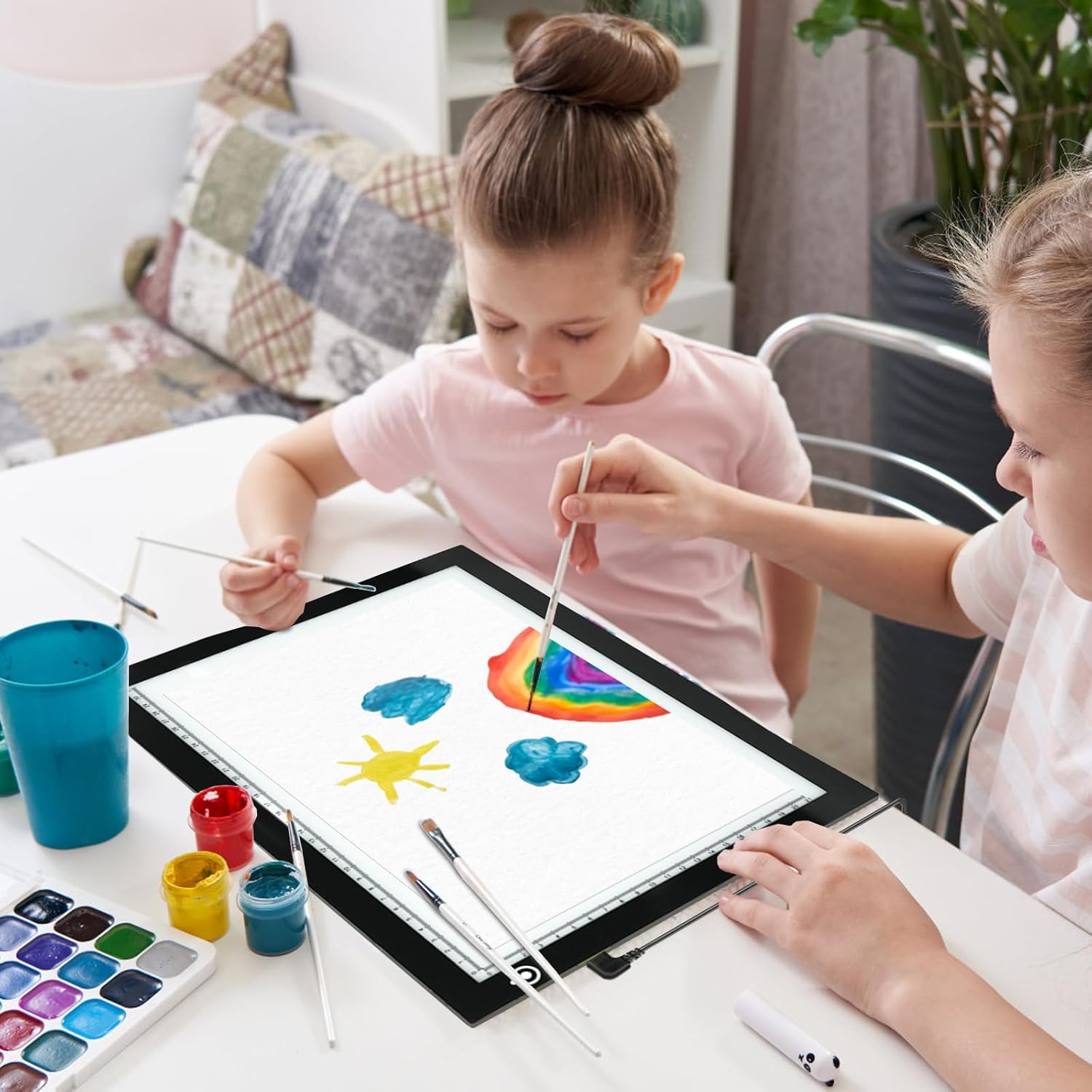 A4 LED Copy Board Tracing Light Box, Adjustable Brightness Artcraft LED Trace Light Pad, USB Power Light Table for Artists, Tattoo Drawing, Animation, Sketching, Stenciling & Diamond Art Painting - Image 8