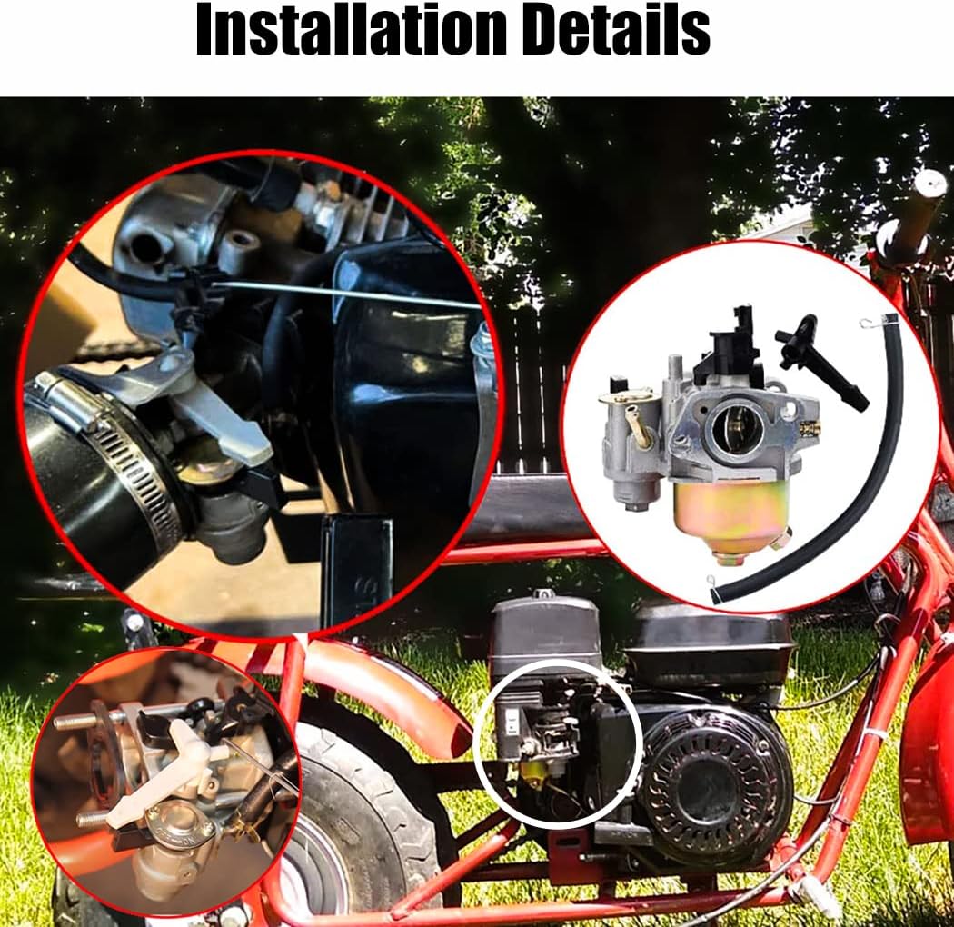 Carburetor Compatible with Coleman Powersports 196cc CT200U CT200U-EX Trail 200 Mini Bike Baja HT65 WR65 Carb with Gaskets Fuel Line Filter - Image 5