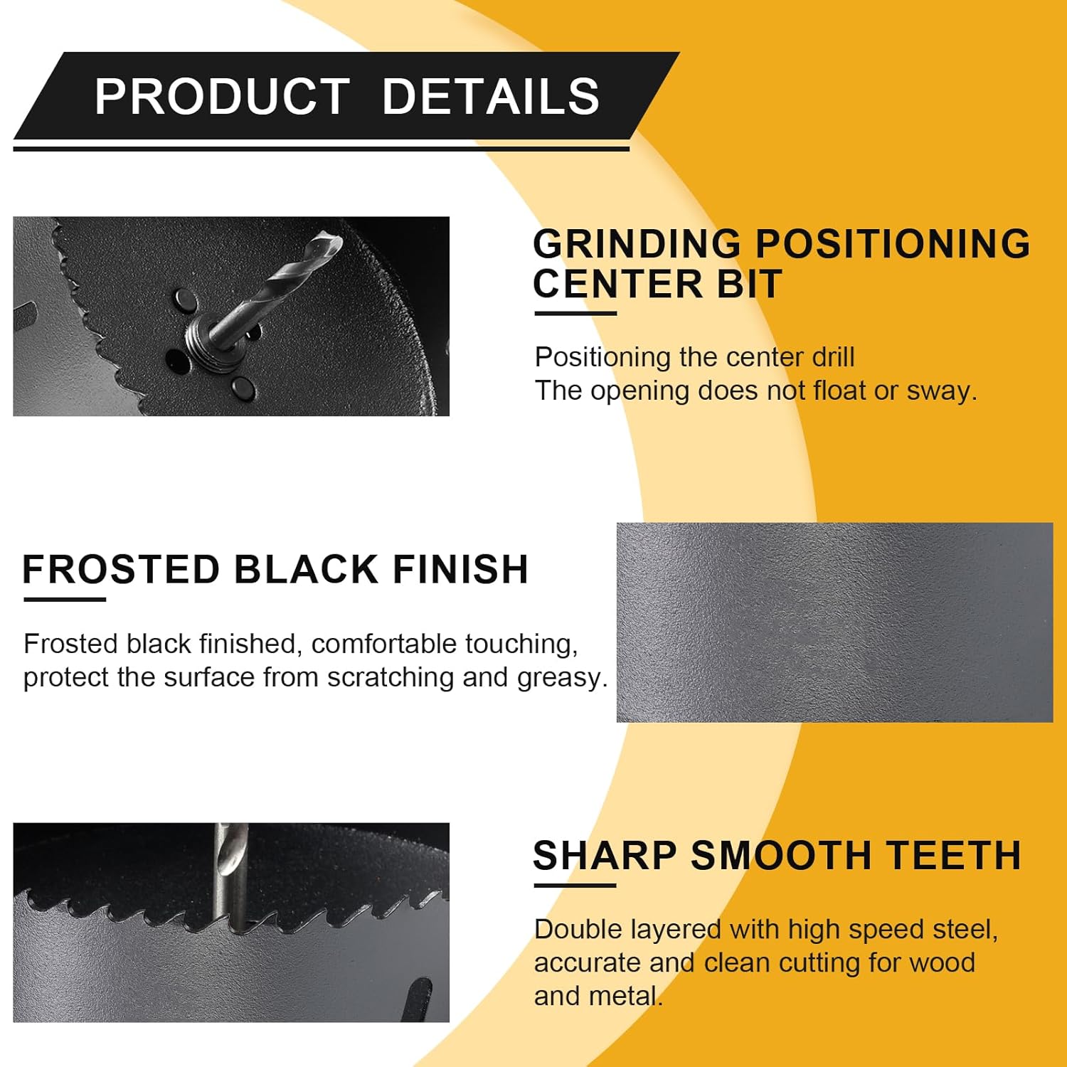 8 1/4 inch Hole Saw for Metal and Plywood, Bi-Metal Circular Wood Drill Bit Cutting 1.75” Deep with Hex Shank for Drywall, Fiberglass, Plasterboard, Acrylic and Sheet Steel - Image 5