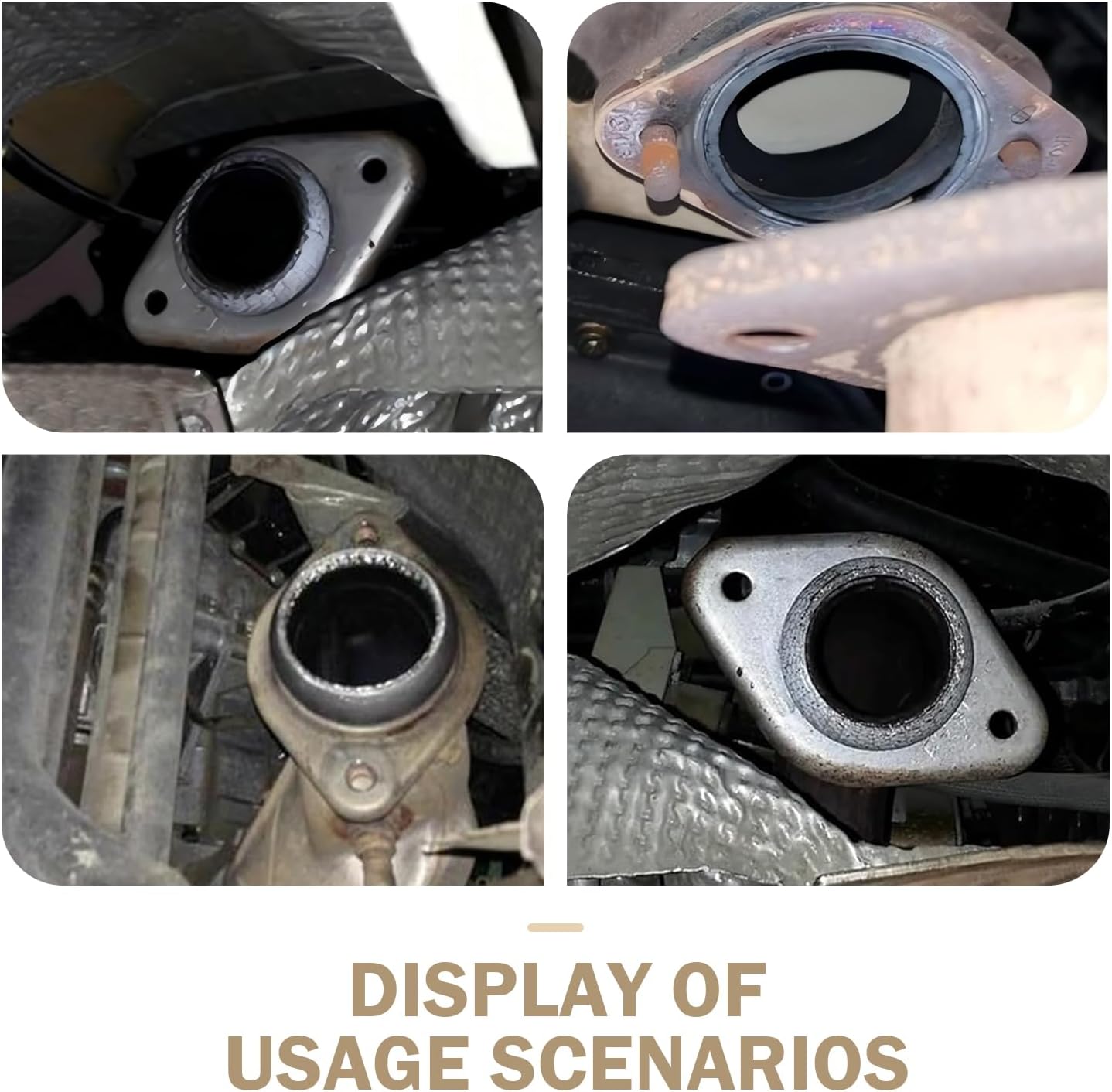 2PCS Exhaust Manifold Gasket, 2.56inch Sealed Exhaust Manifold Gasket, Prevent Leaking Between Exhaust Pipe and Exhaust Manifold, Universal Replacement Donut Gasket (65MM) - Image 7