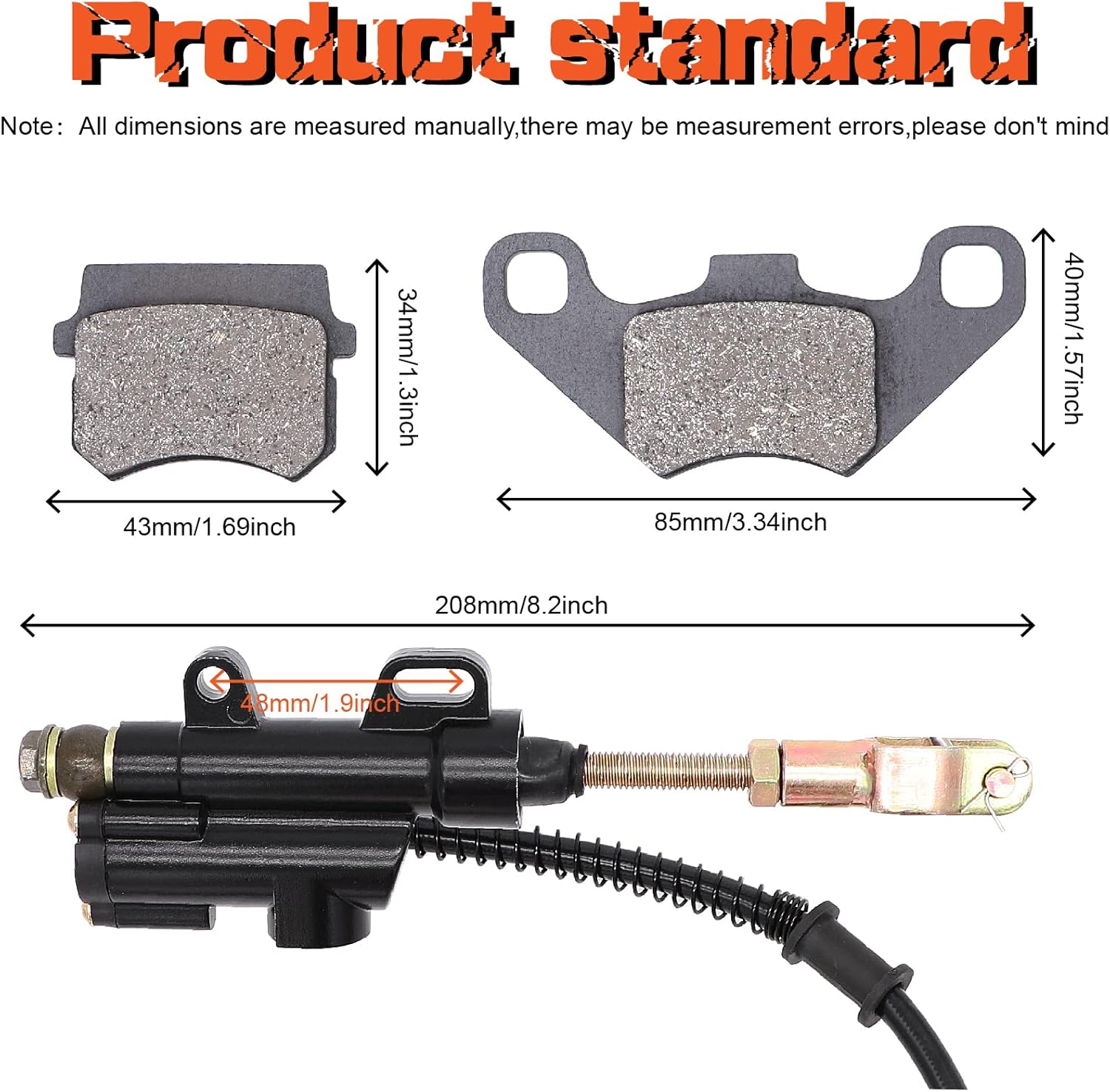 Rear Brake Master Cylinder Caliper For 50-125cc Chinese TaoTao Peace Motorsports Quad Coolster 3050HD ATV Four Wheeler - Image 3