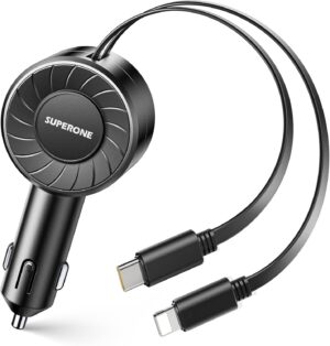 SUPERONE Retractable Car Charger, S...